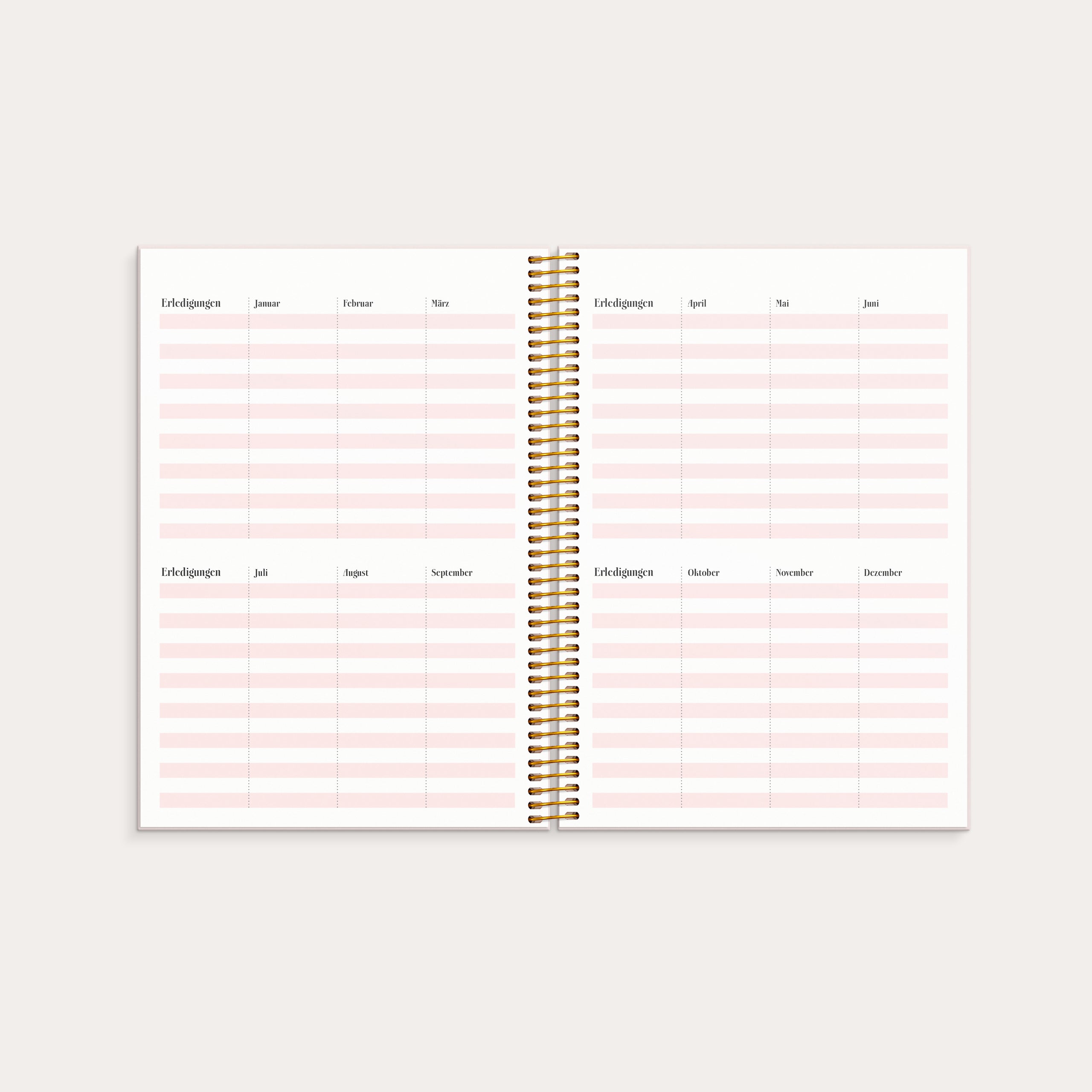 Life Planner Pink Horizontal 2026