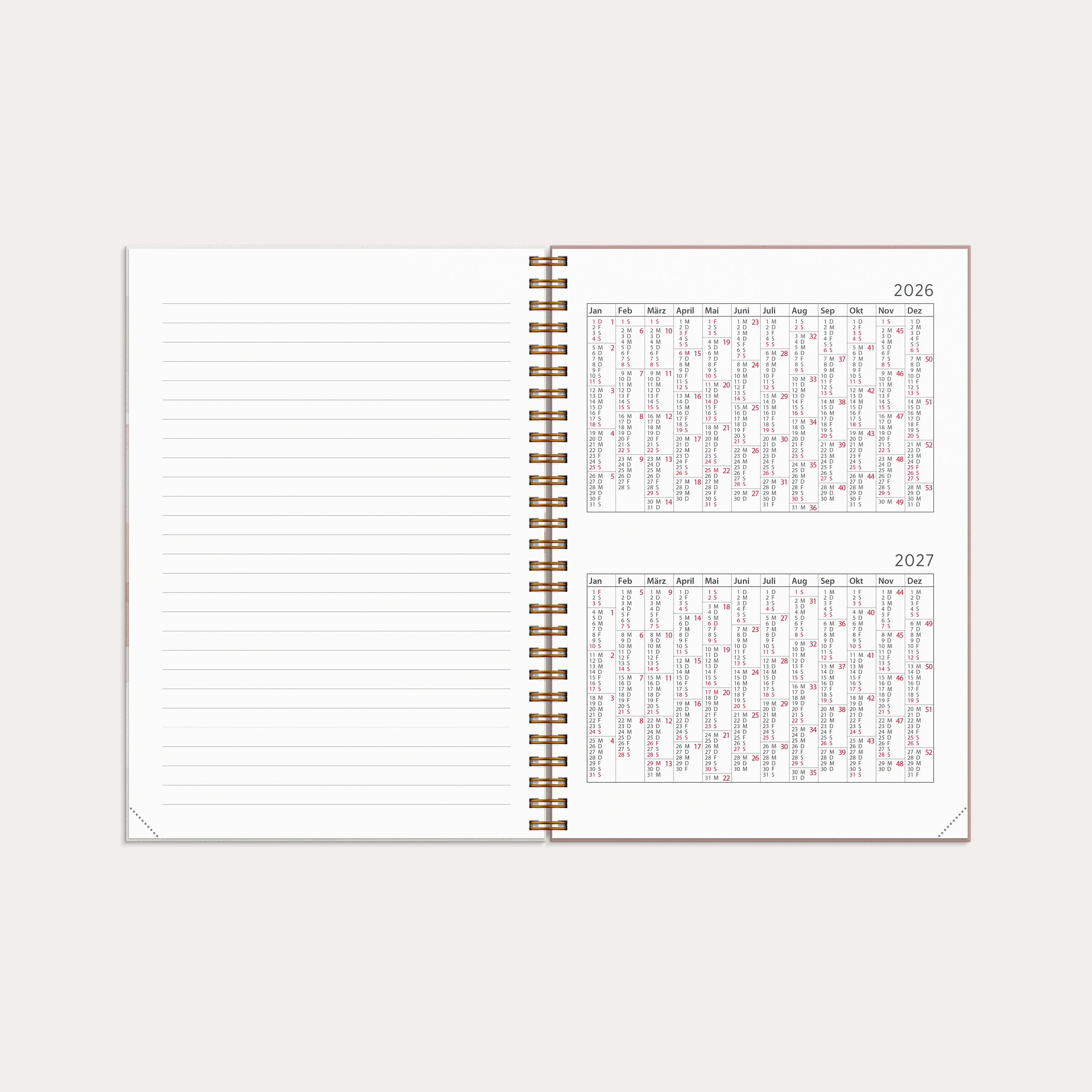 Kalender 2026 Senator A5 Story Beige