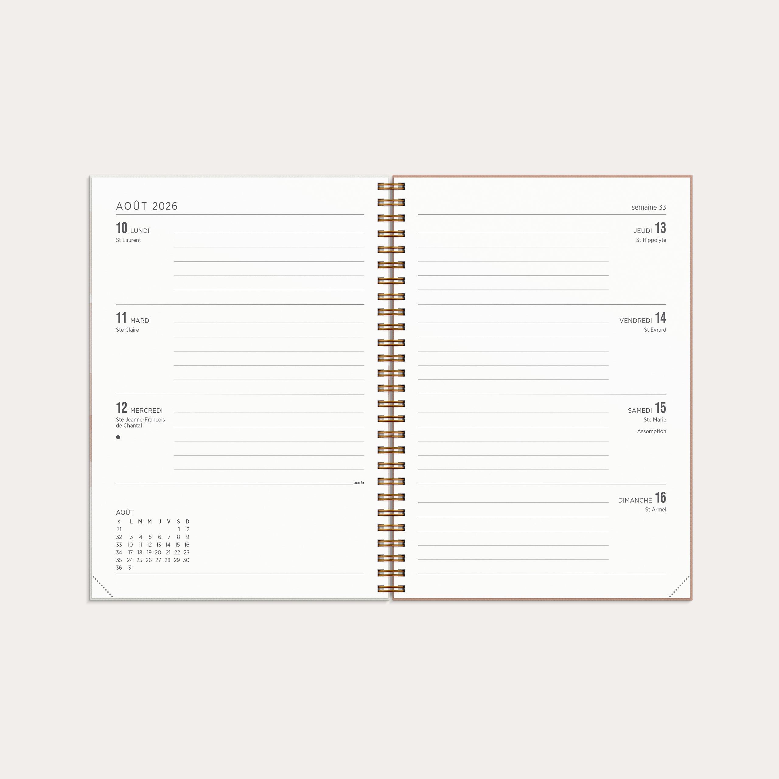 Agenda 2026 Senator A5 Story Beige