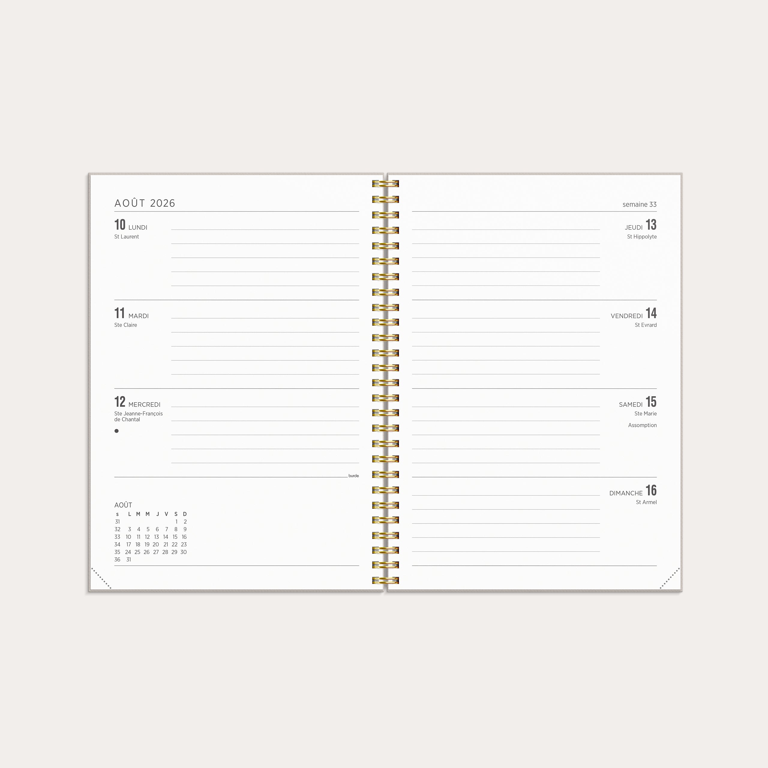 Agenda 2026 Senator A5 Rêves de lapin