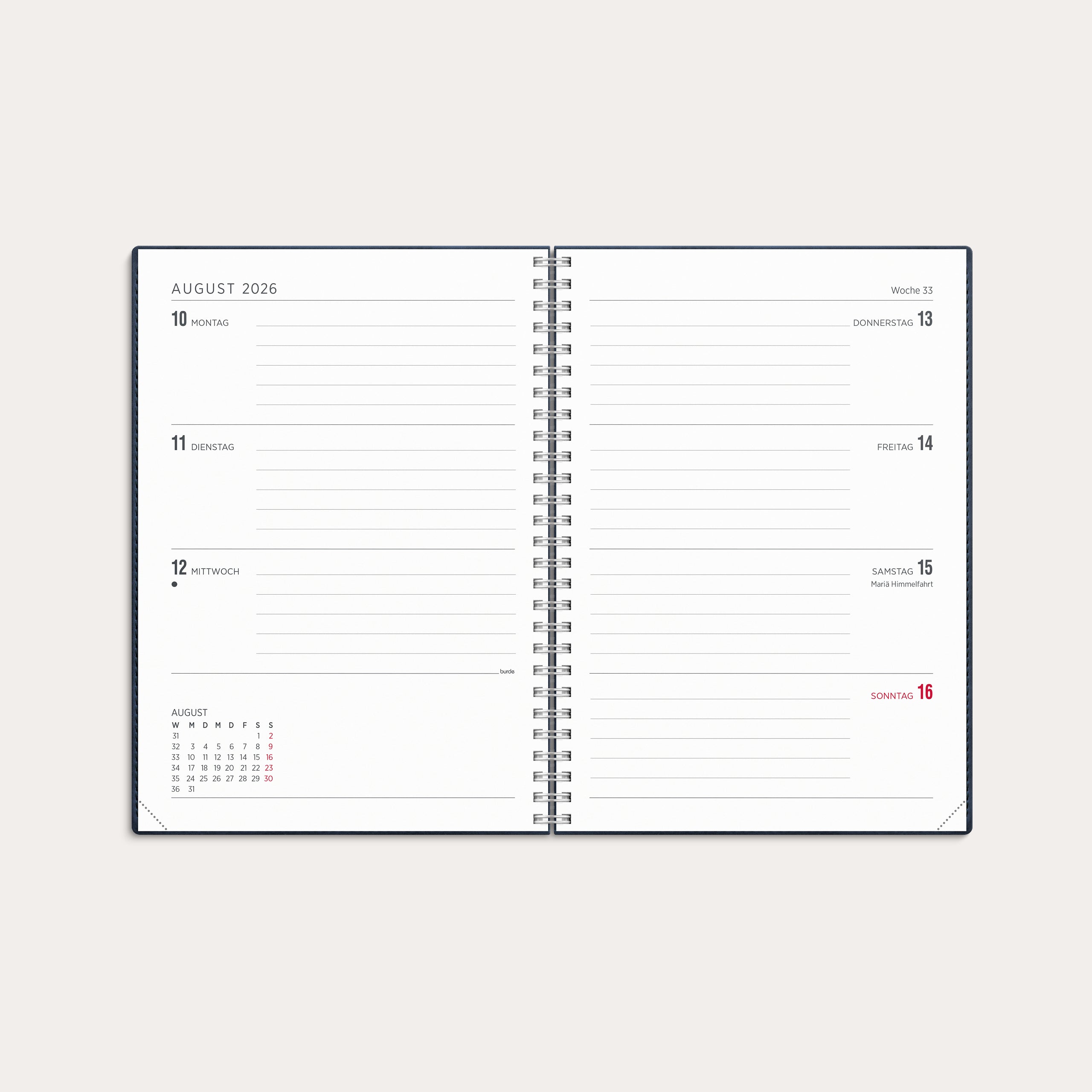 Kalender 2026 Senator A5 Twist blau