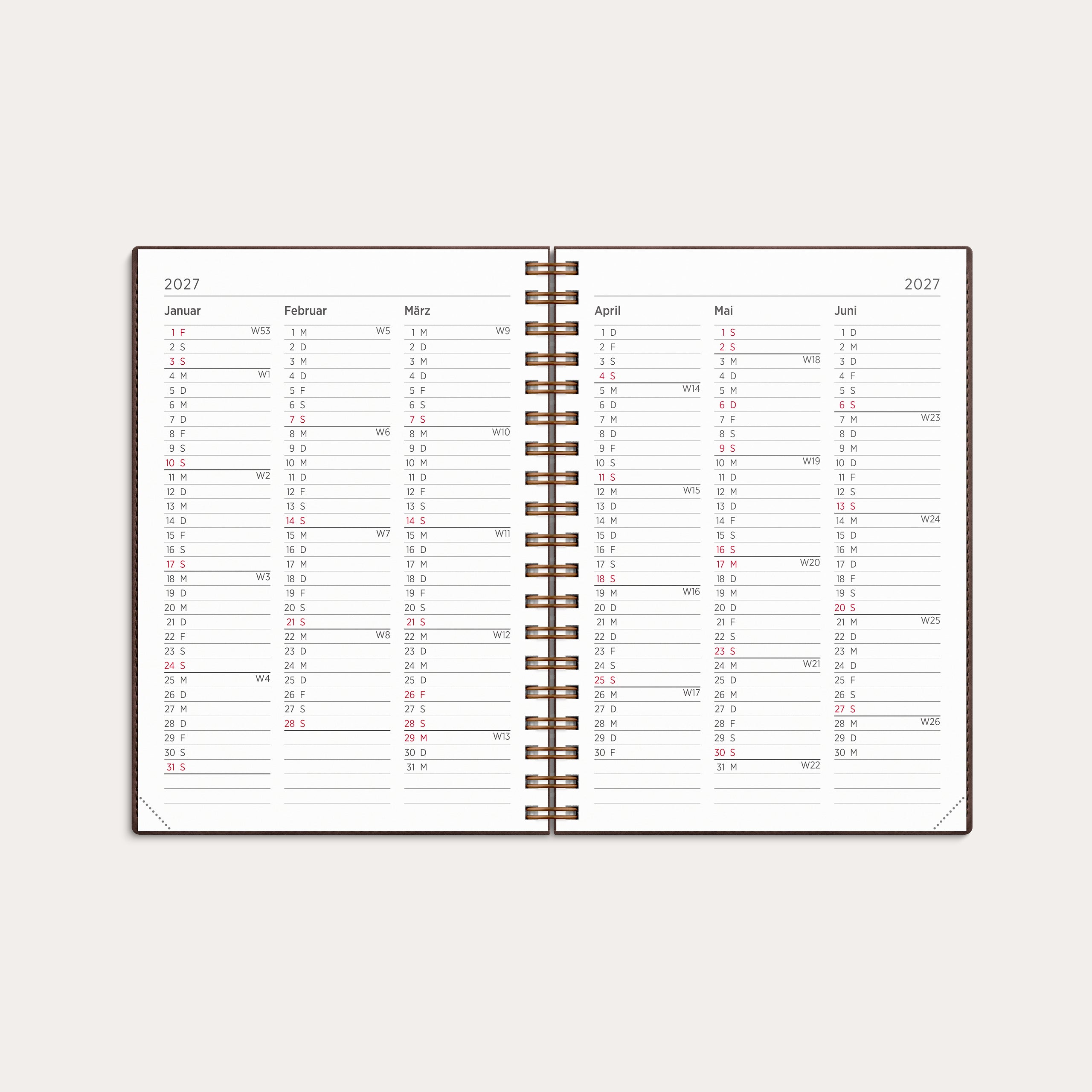 Kalender 2026 Senator A6 Twist braun