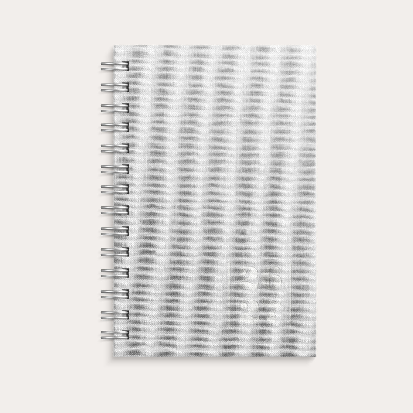 Kalenteri Compact Textile 26/27 vaaleanharmaa