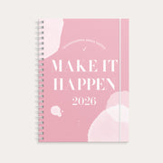 Kalender 2026 Make It Happen rosa