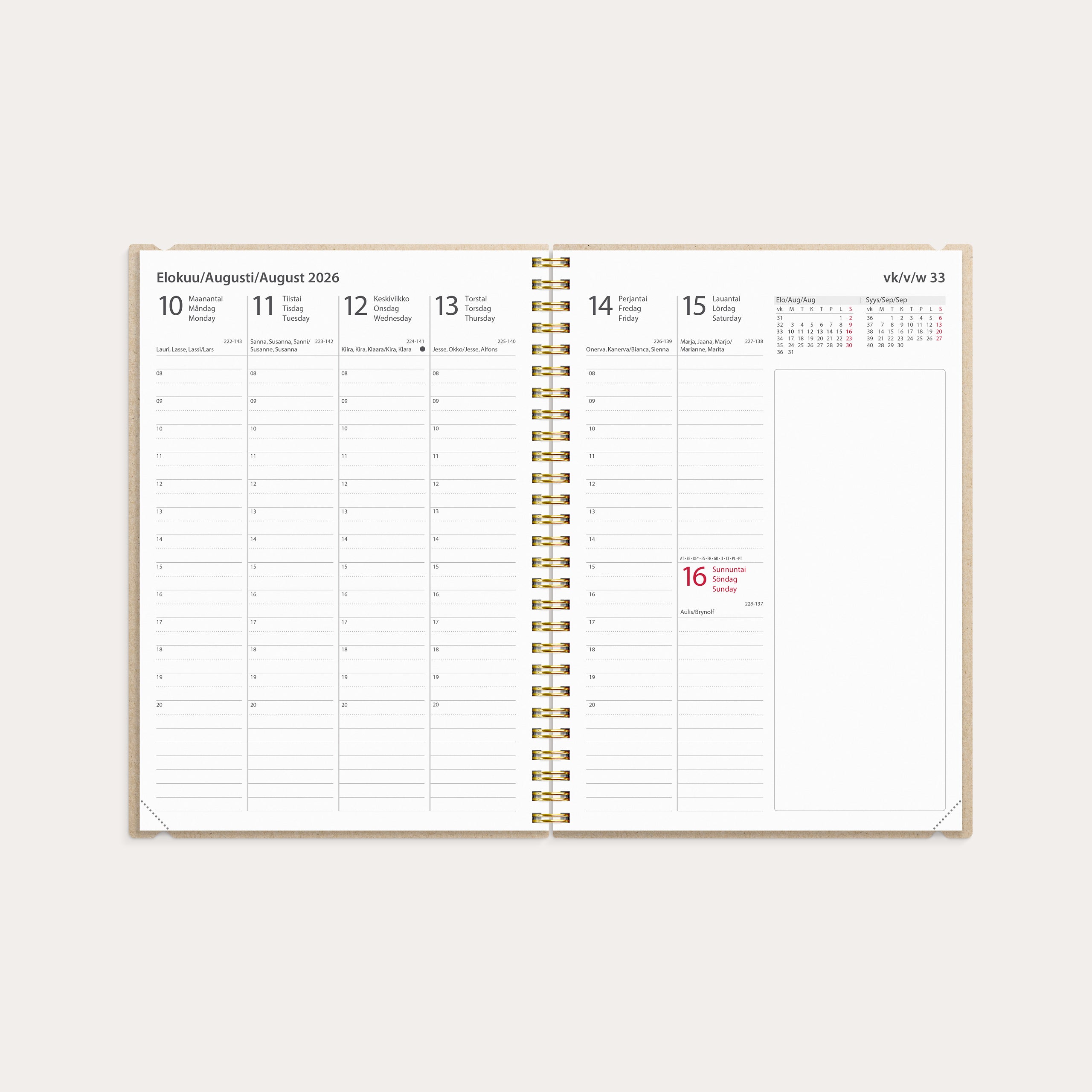 Kalender 2026 Business Story rutor