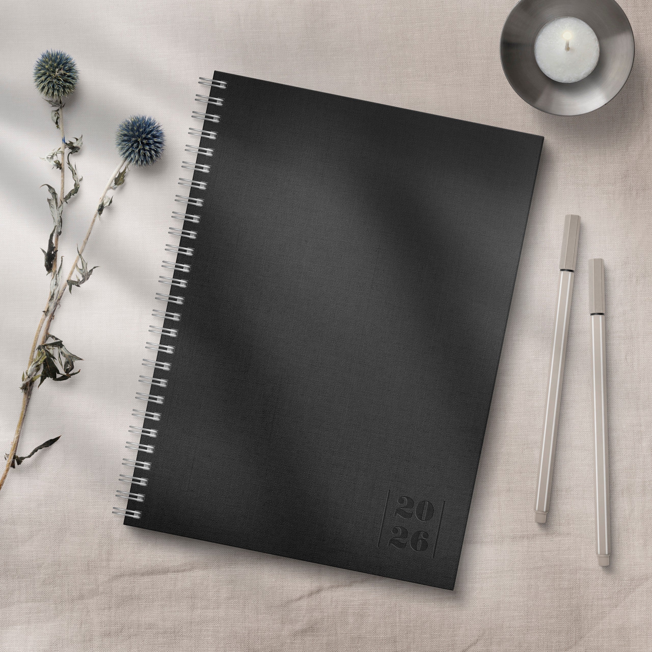 Calendar 2026 Business Textile black