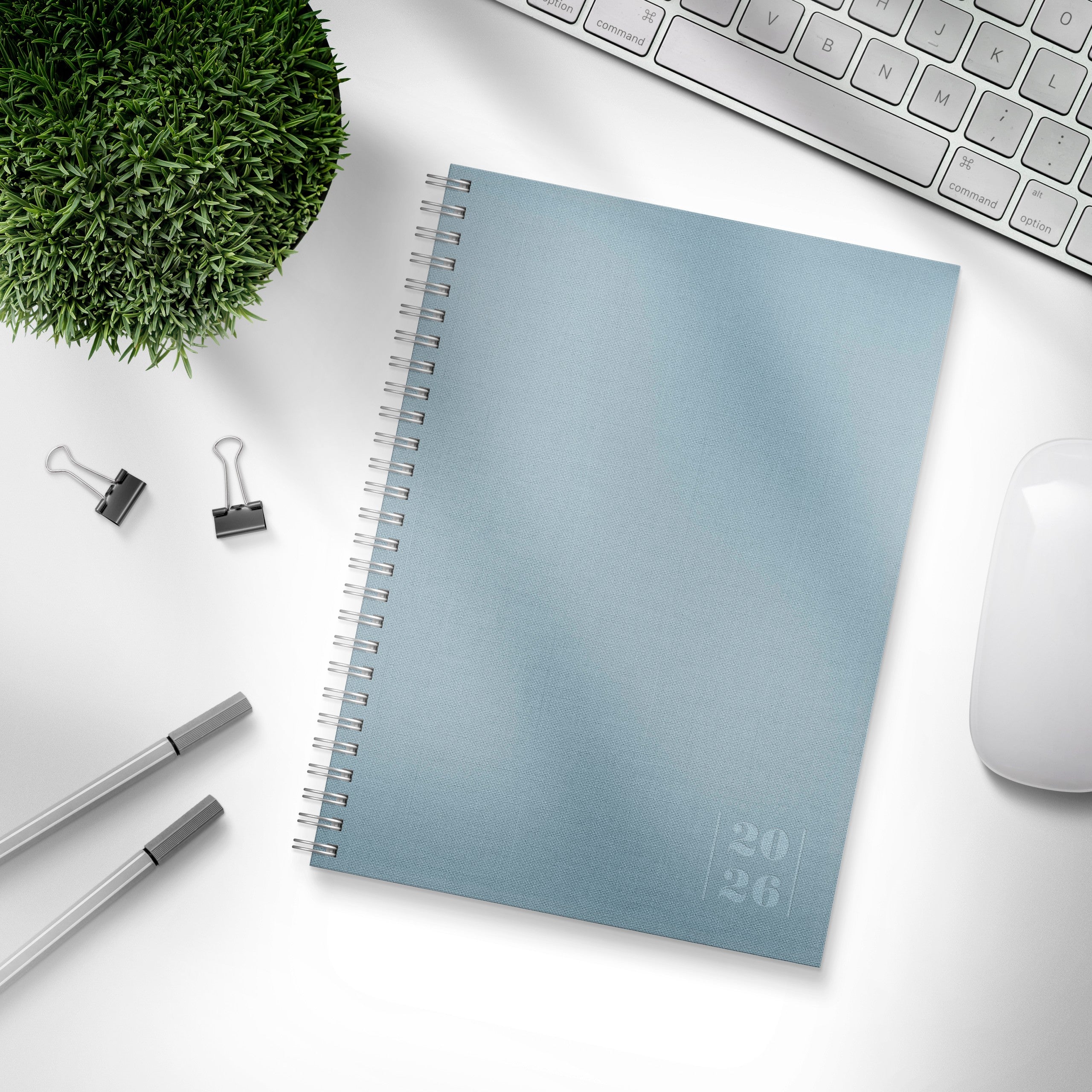 Calendar 2026 Business Textile blue