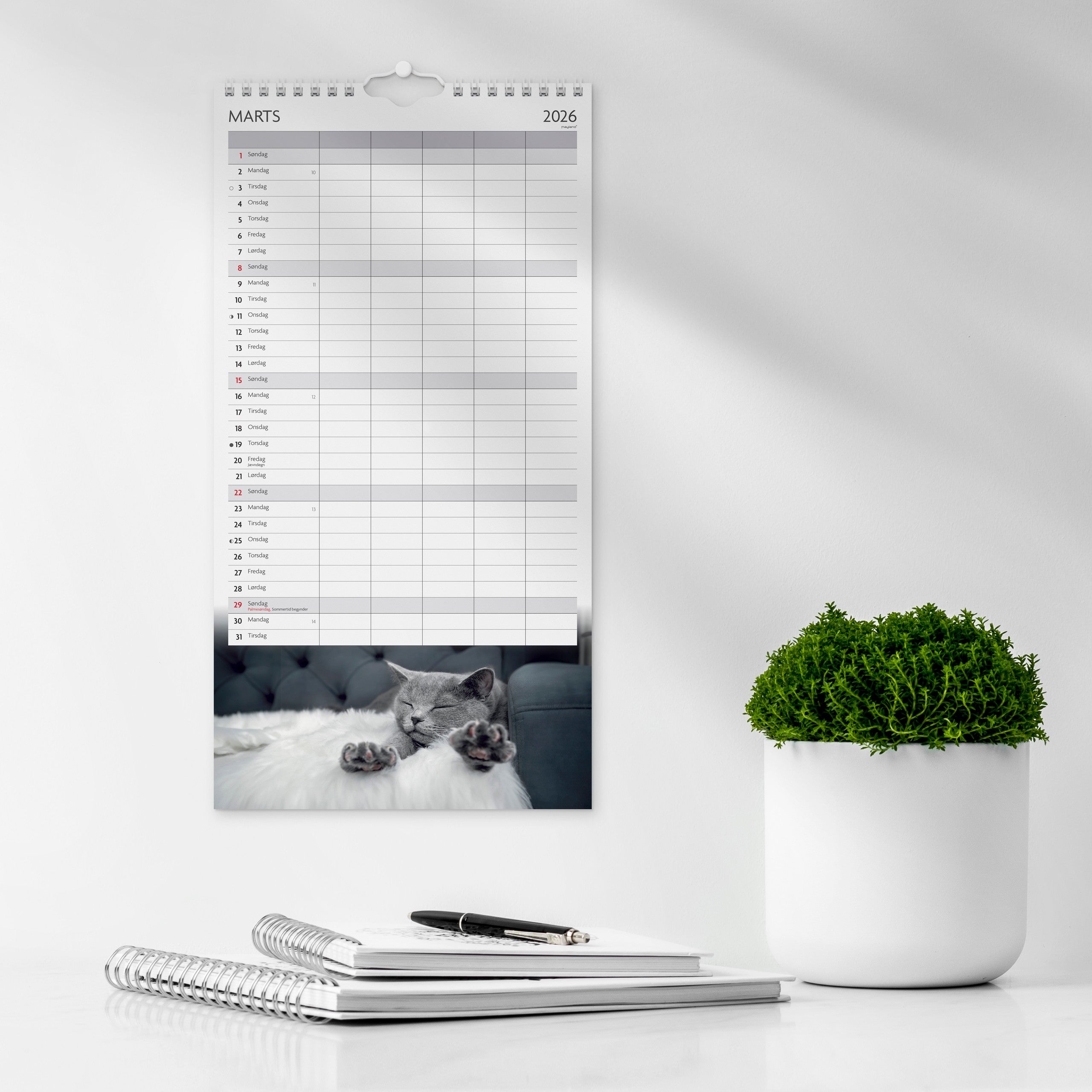 Familiekalender Katte 2026