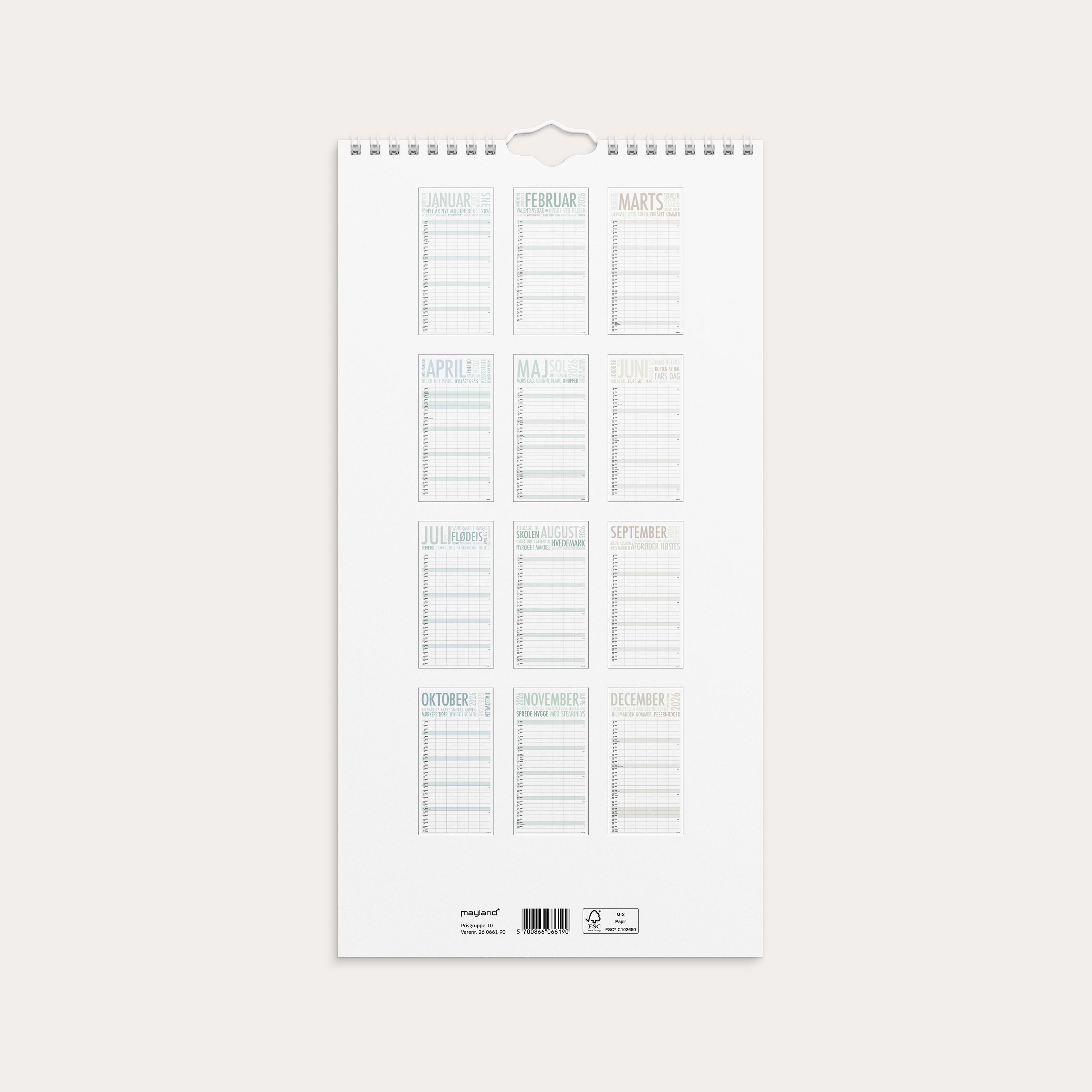 Familiekalender TrendArt 2026