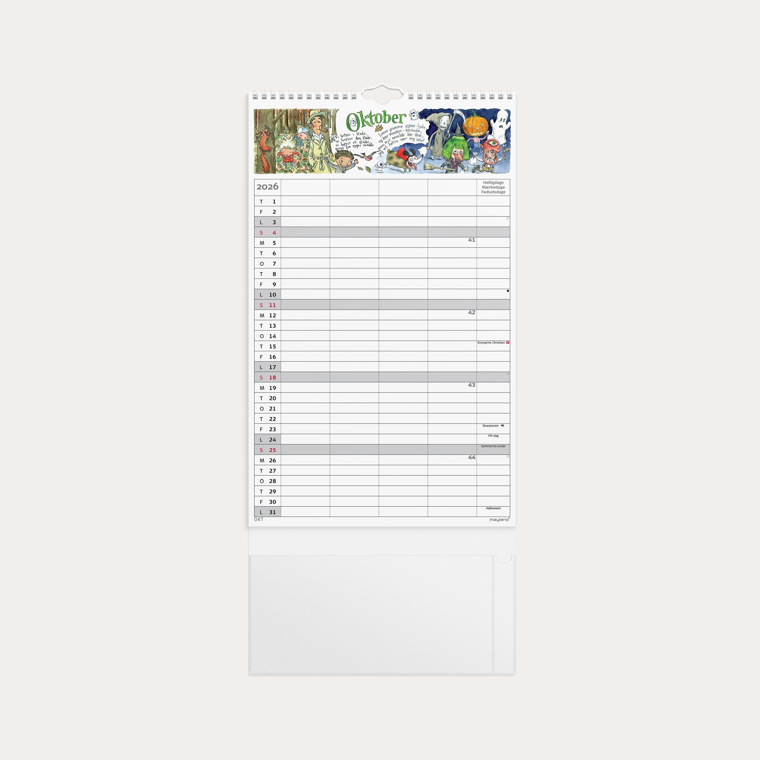 Familiekalender Otto Dickmeiss & Lilja Scherfig 4 kol. 2026