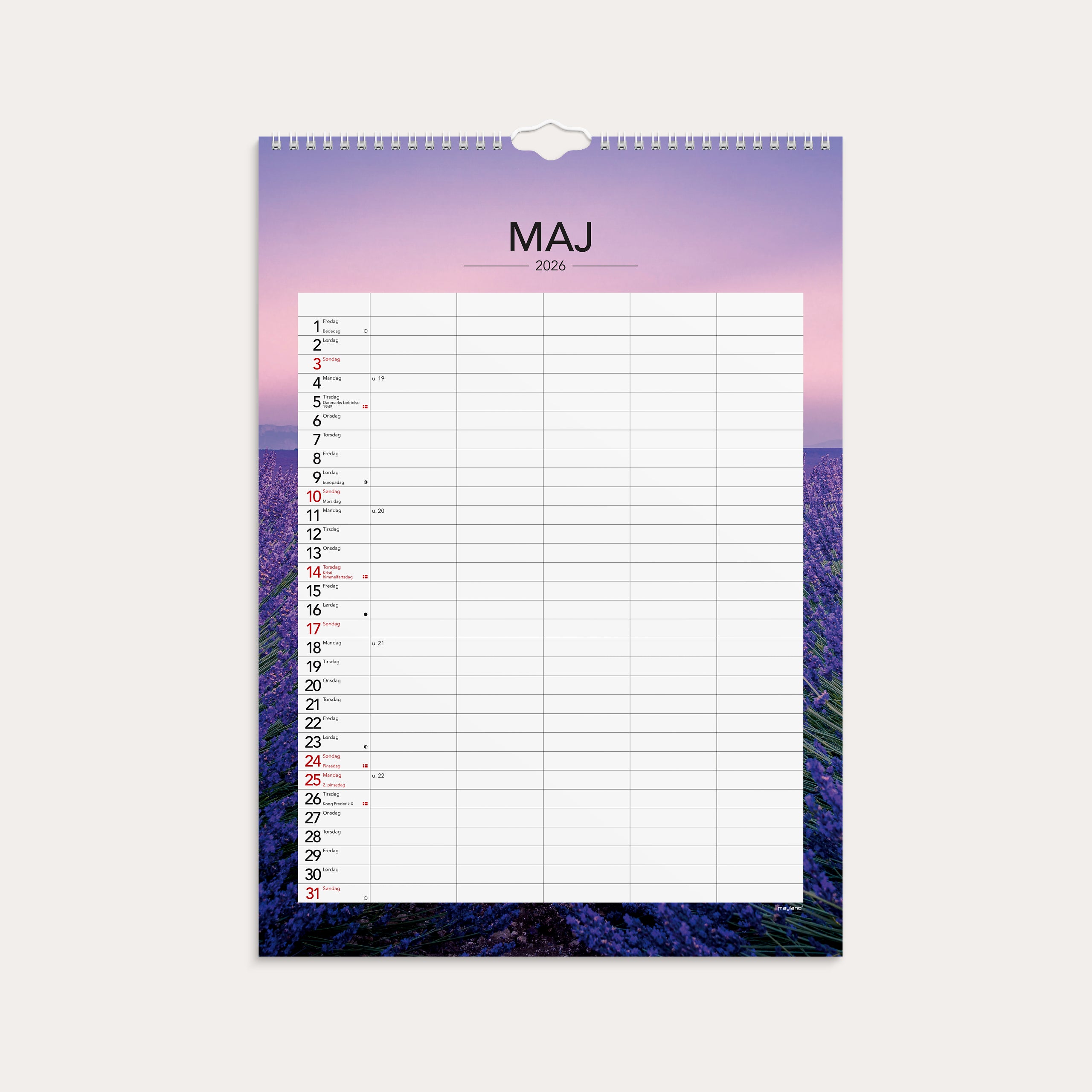 Familiekalender Årstider A3 2026