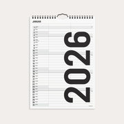Familiekalender Black and white 2 kol. 2026