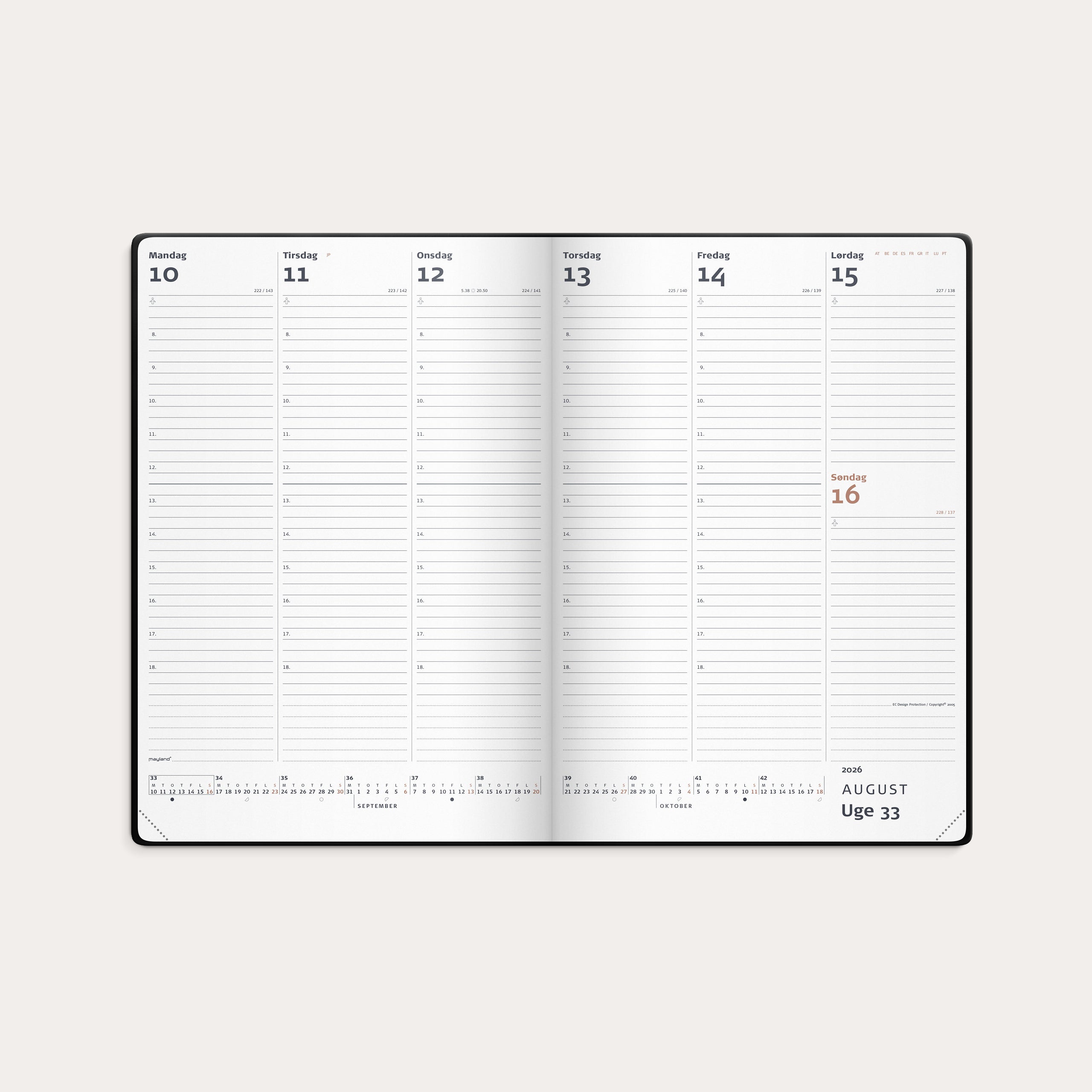 City Diplomat ugekalender sort vinyl 2026