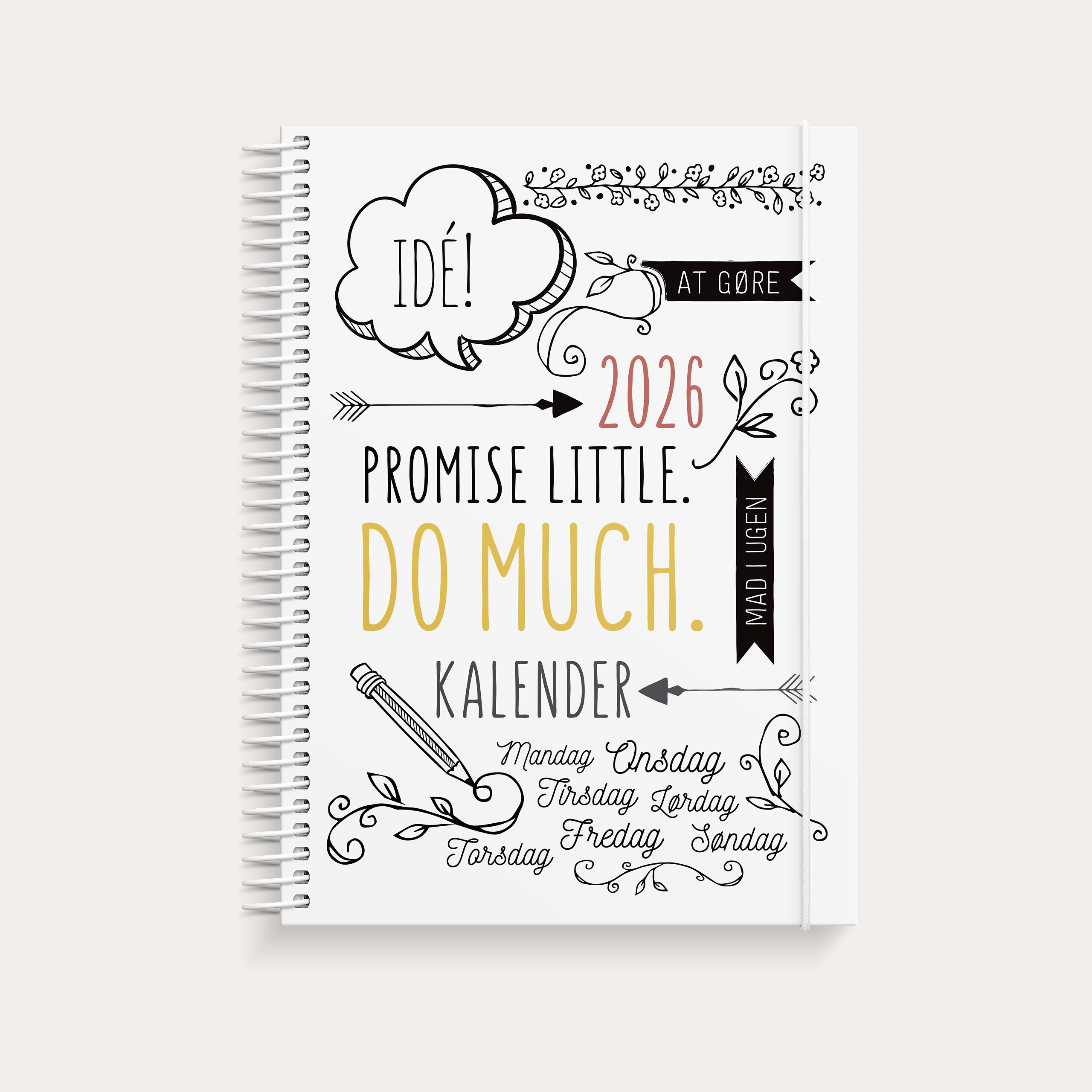 Doodle I A5 ugekalender 2026