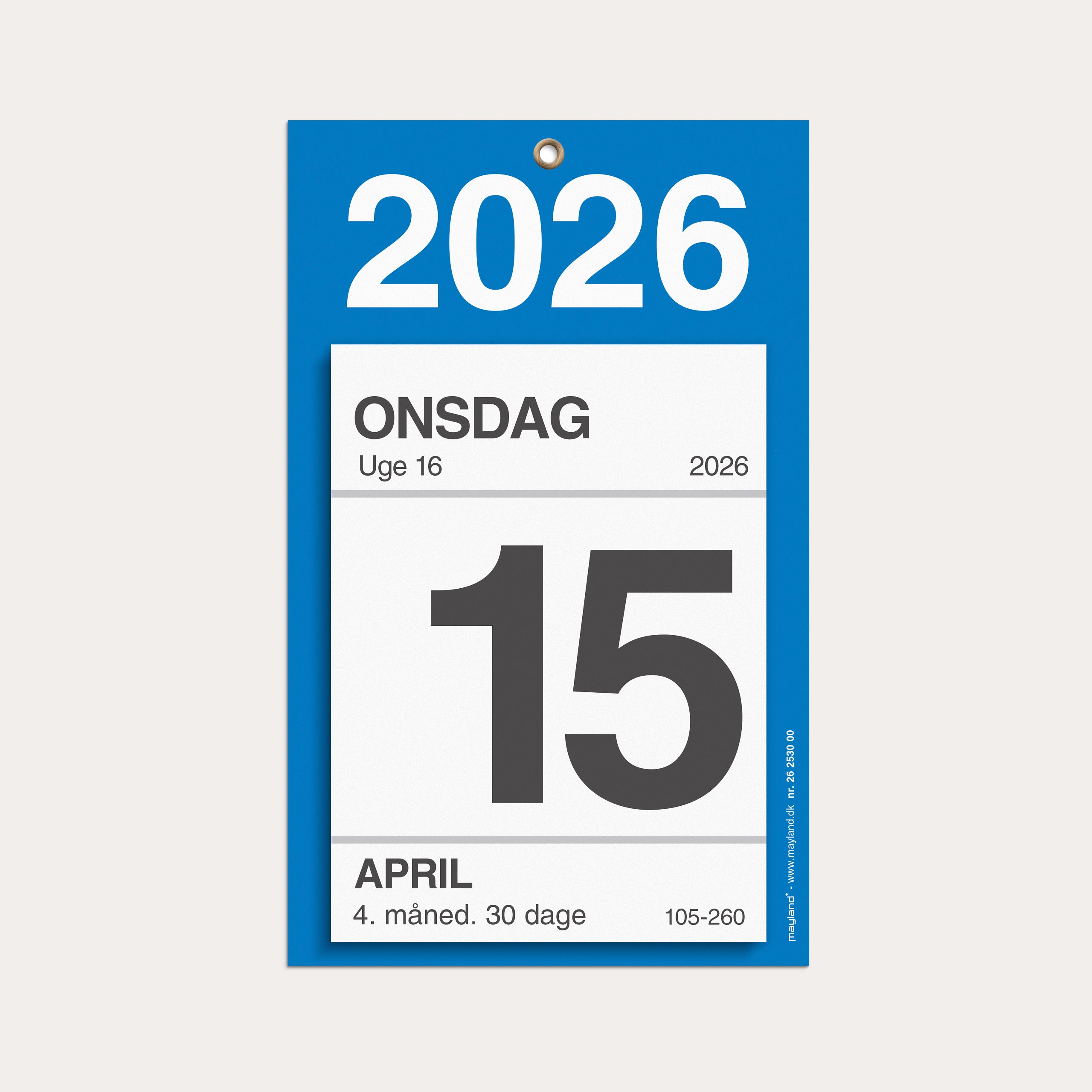 Kontorafrivningskalender m/bagsidetekst 2026