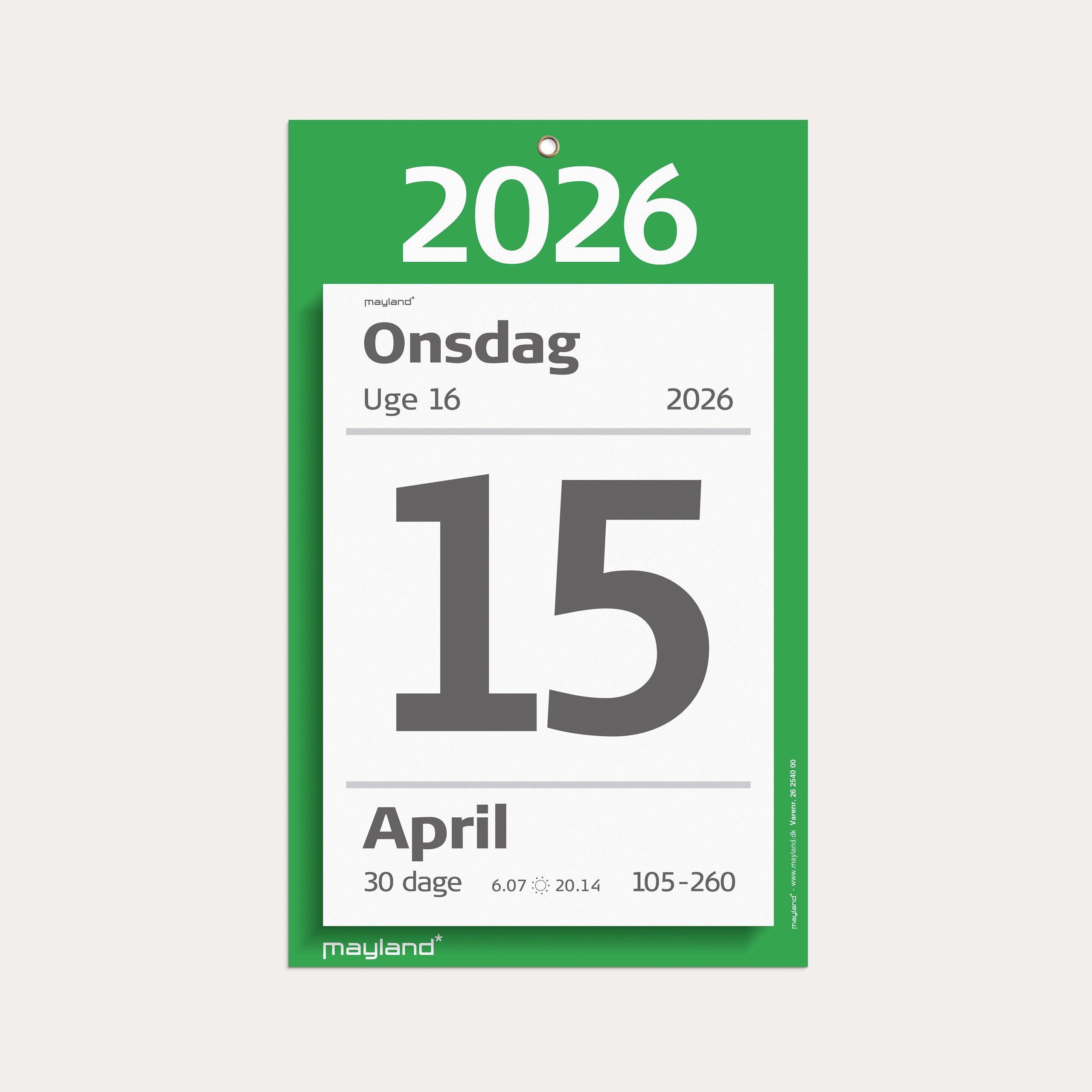 Kæmpeafrivningskalender m/bagsidetekst 2026