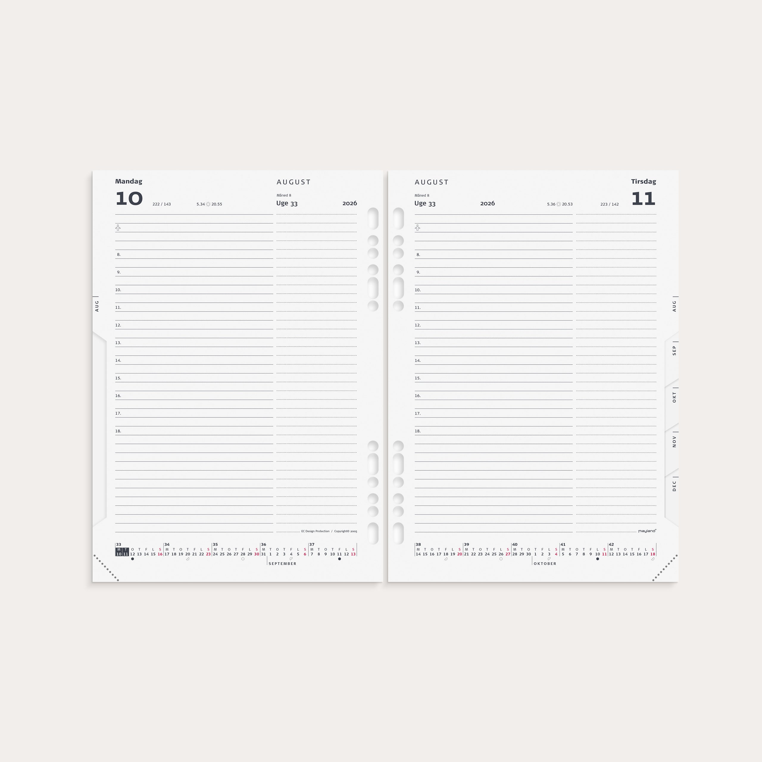 System A5 dagkalender REFILL 2026