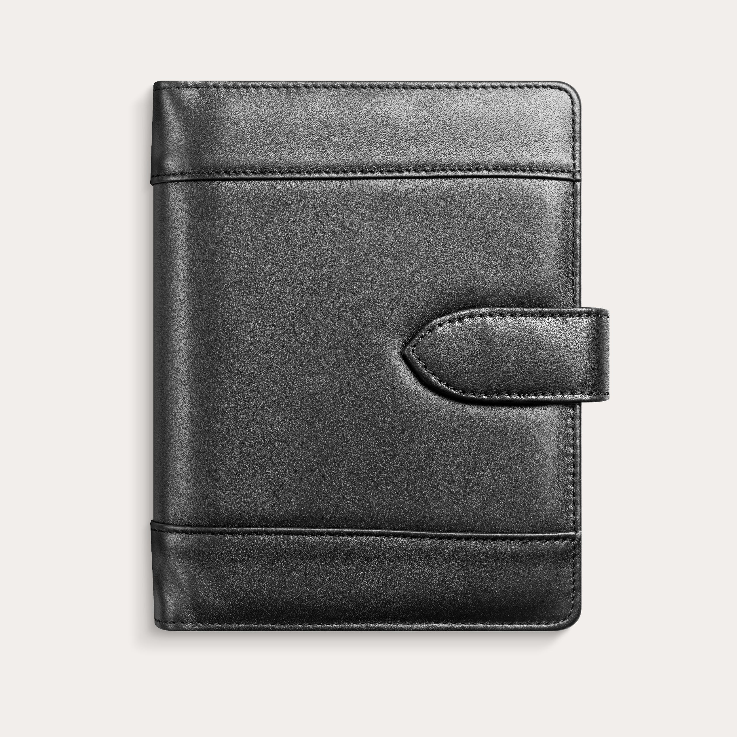 Omslag til spiralkalender sort skind