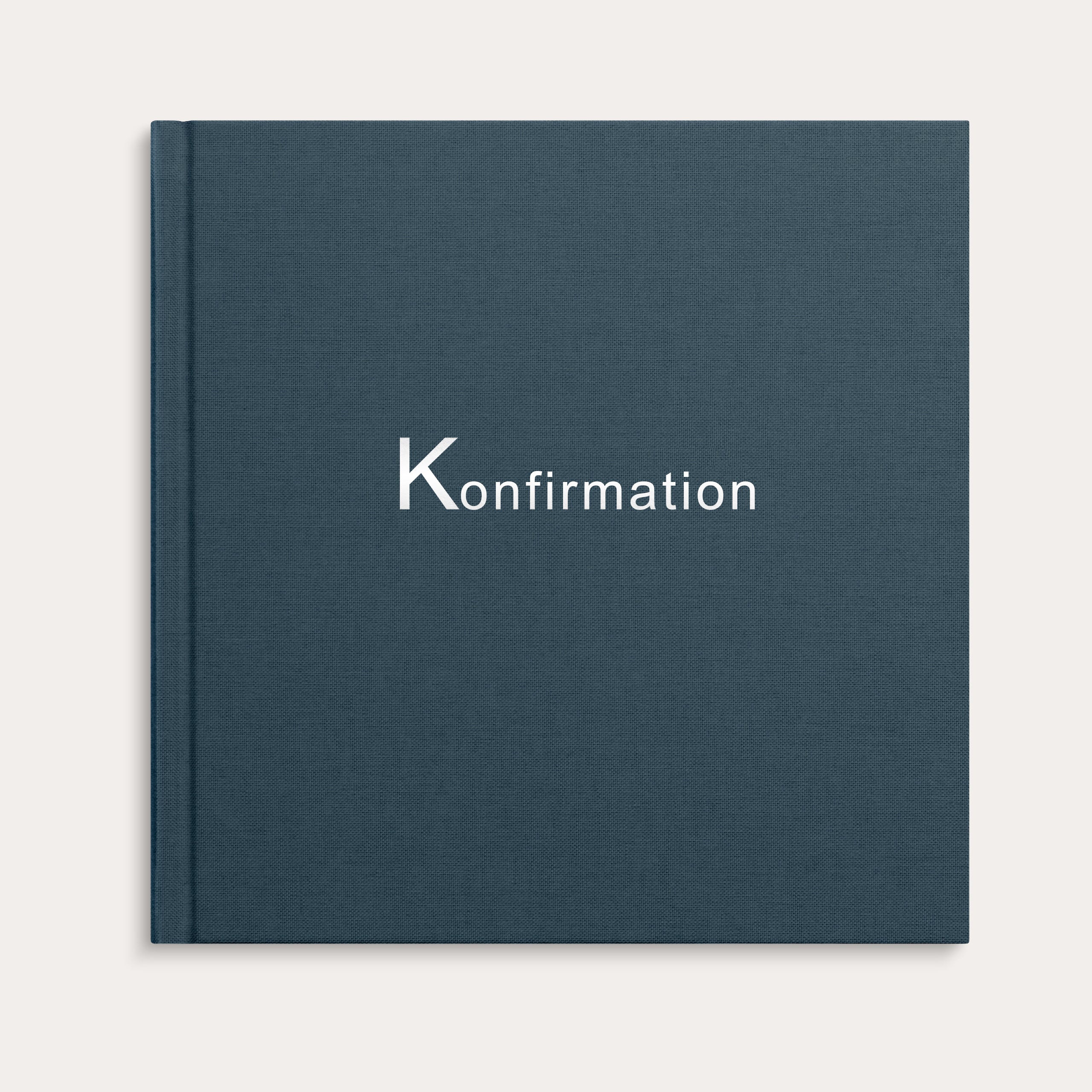 Konfirmationsbog mørkeblå tekstilpræg