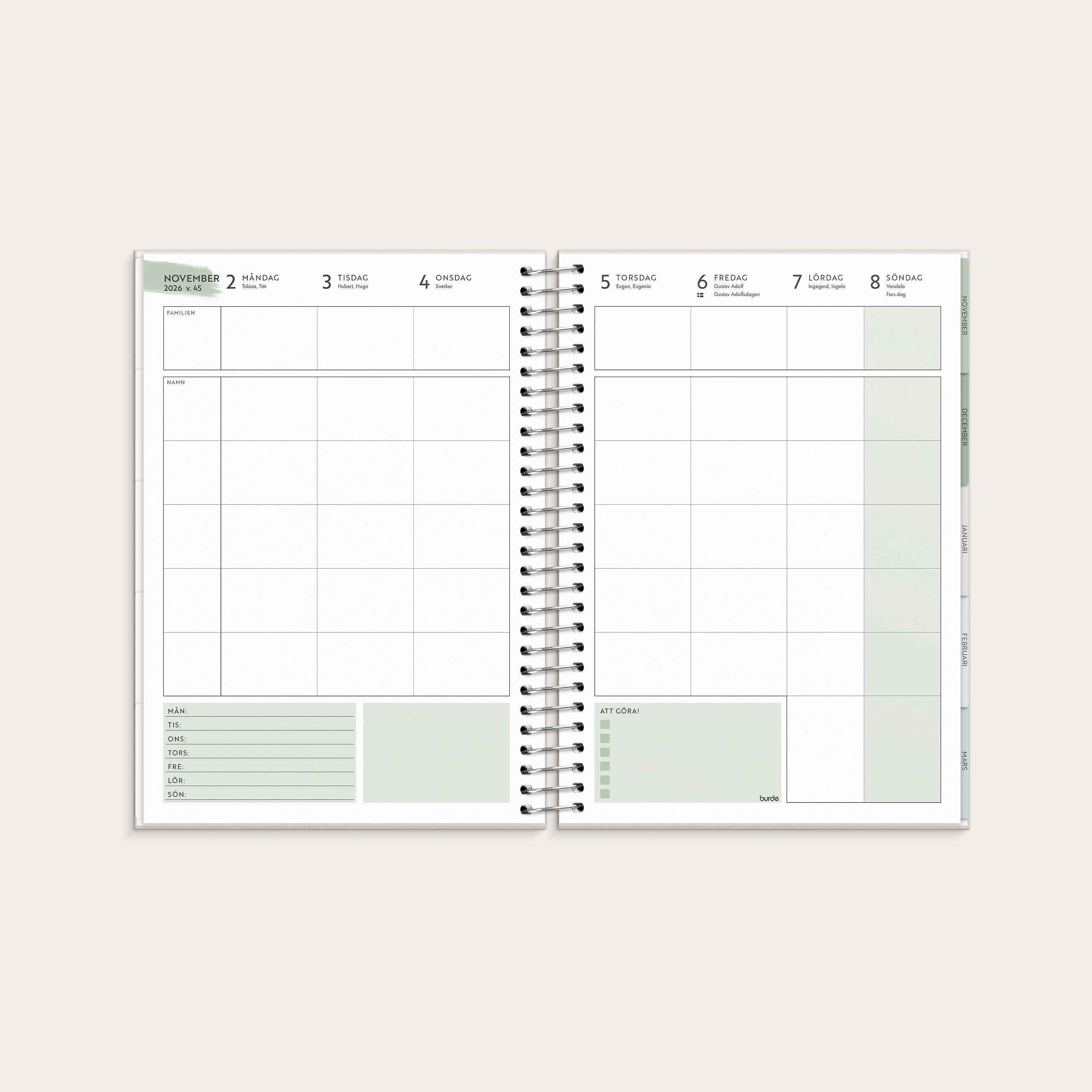 Life Organizer Family A5 26/27 – detail view