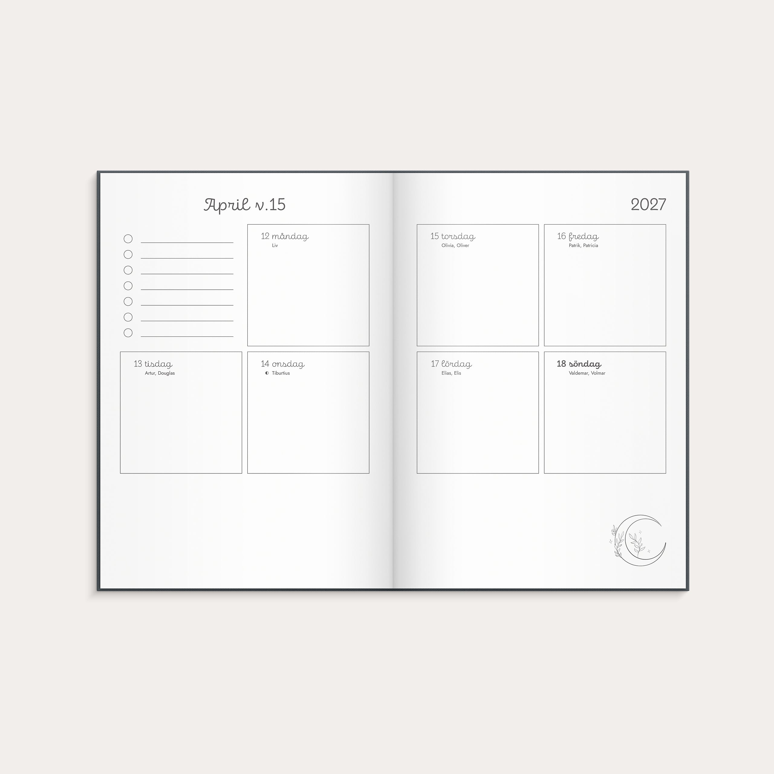 Kalender Doodle 26/27 inbunden – detail view