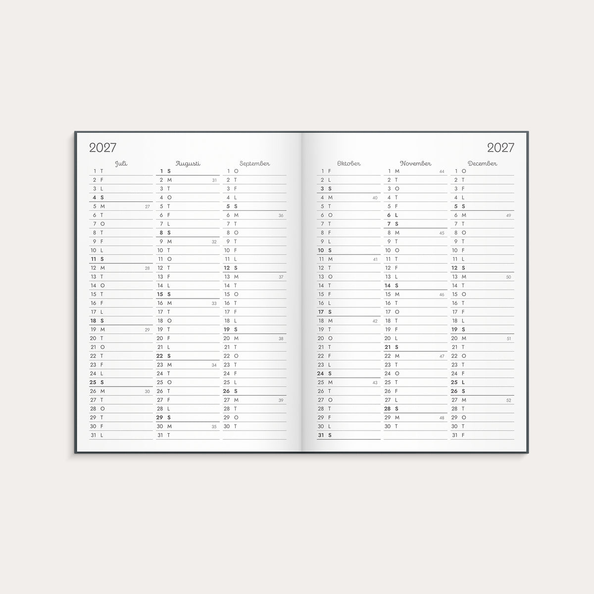 Kalender Doodle 26/27 inbunden