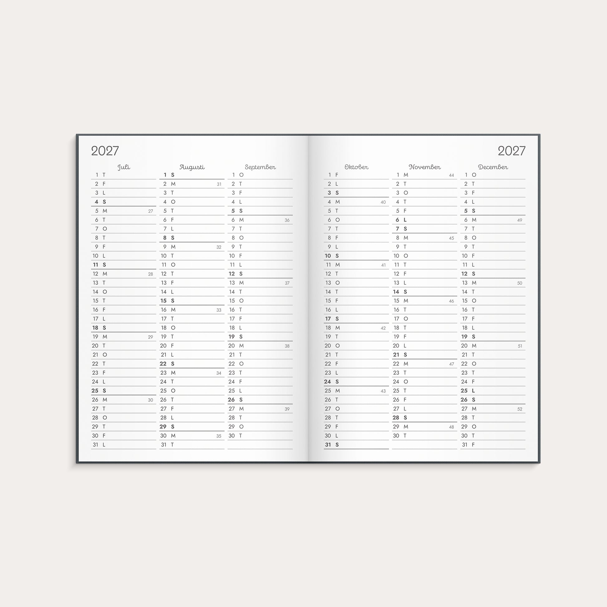 Kalender Doodle 26/27 inbunden – detail view