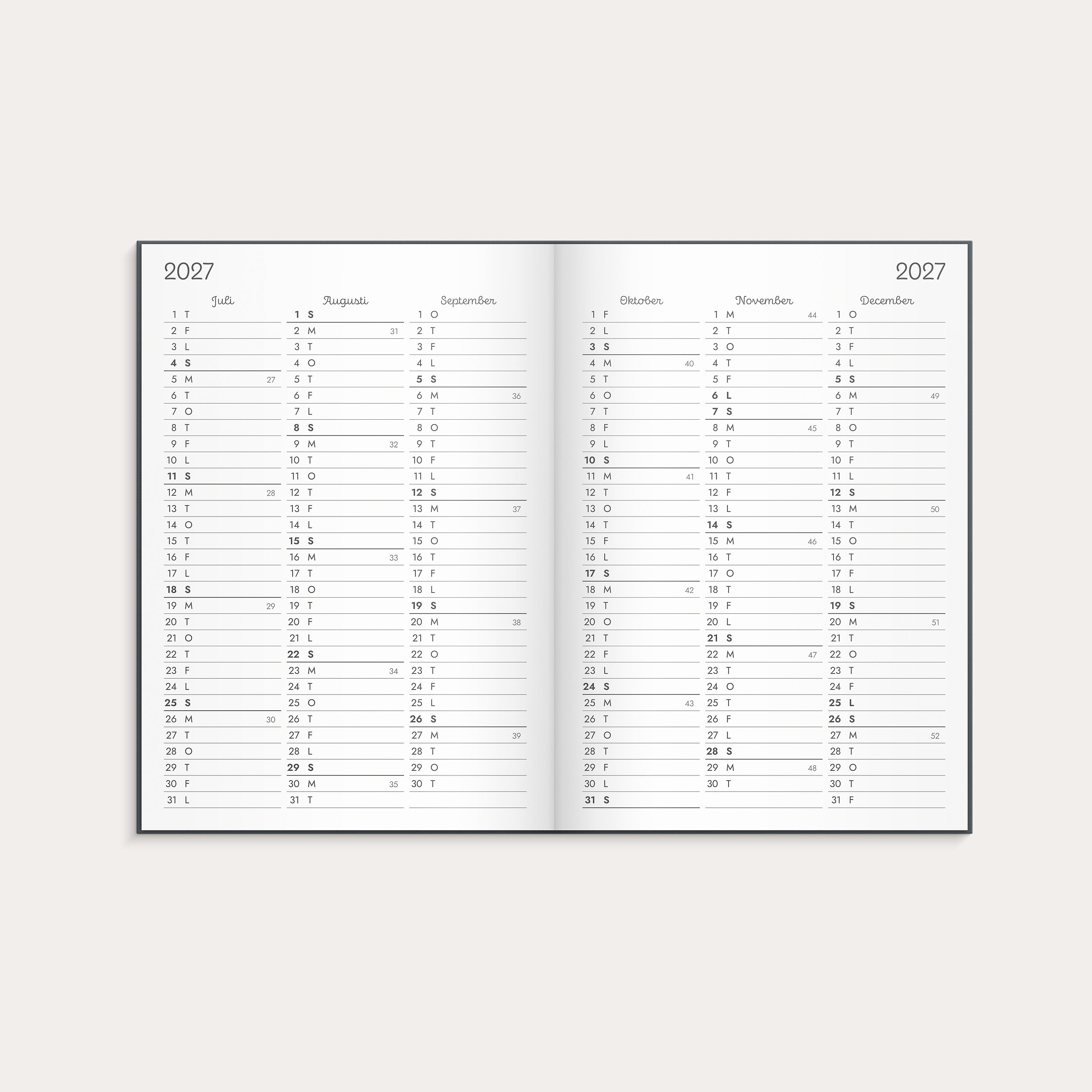 Kalender Doodle 26/27 inbunden – detail view