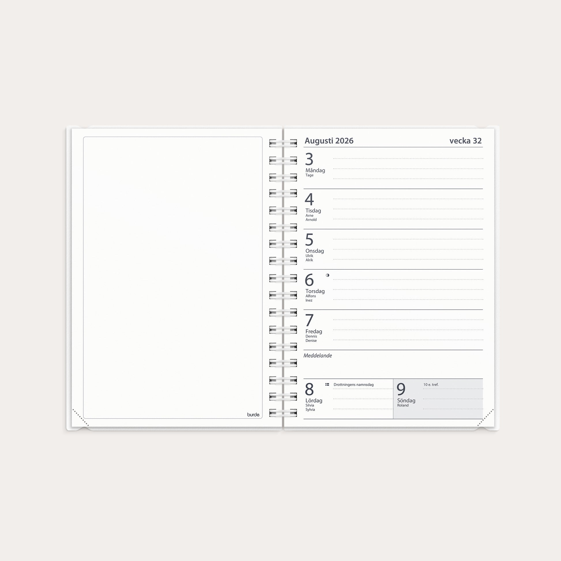 Loggkalendern A6 26/27 – detail view