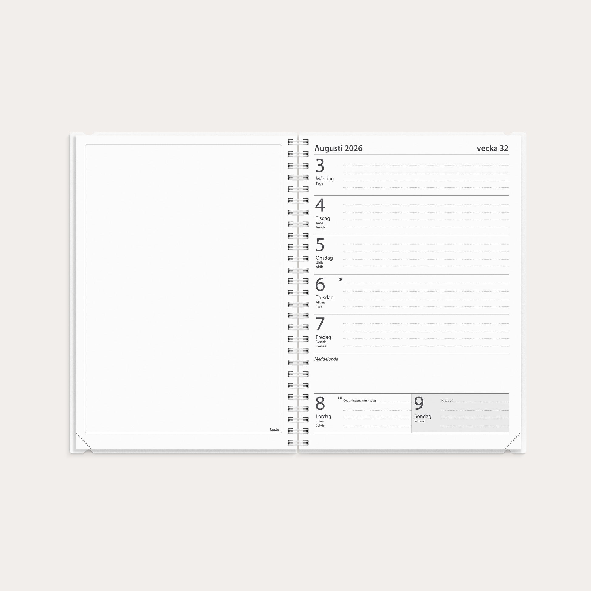 Loggkalendern A5 26/27 – detail view