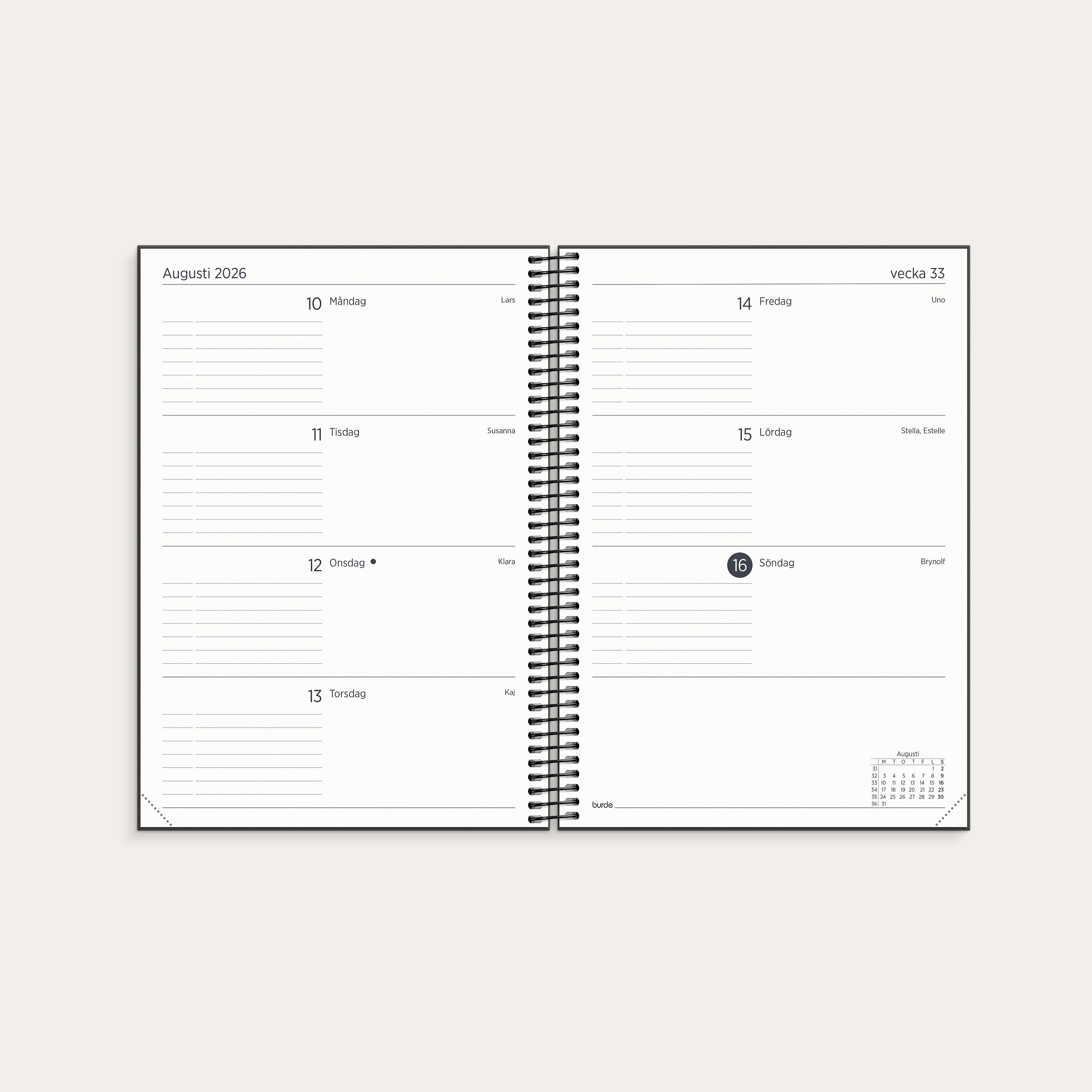 Organizer & Notes 26/27 svart