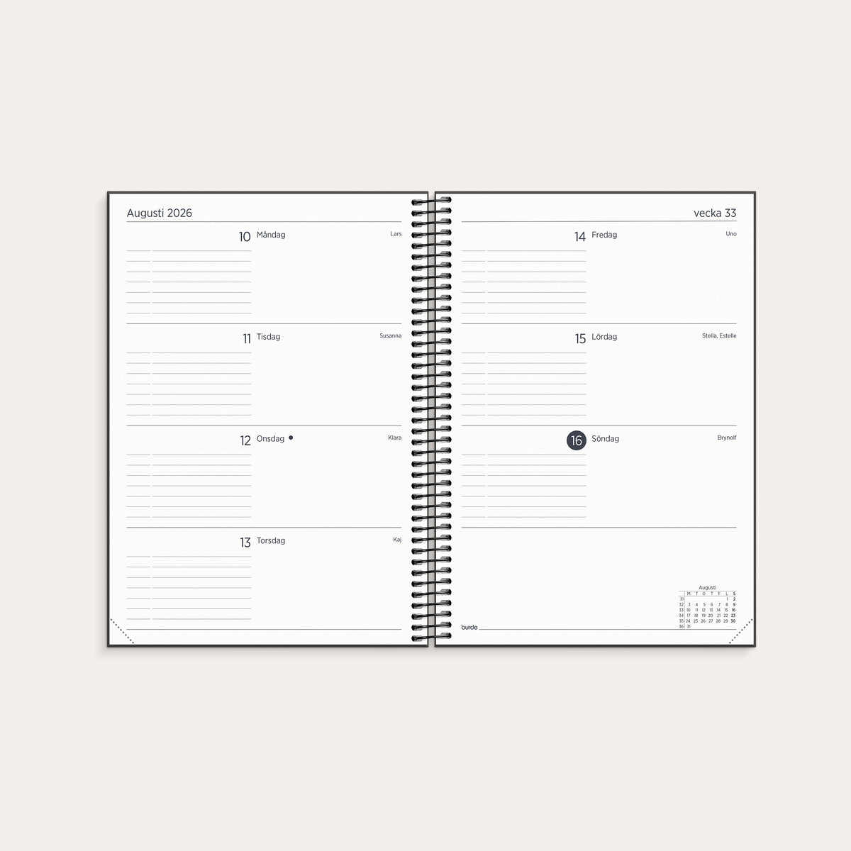 Organizer & Notes 26/27 svart