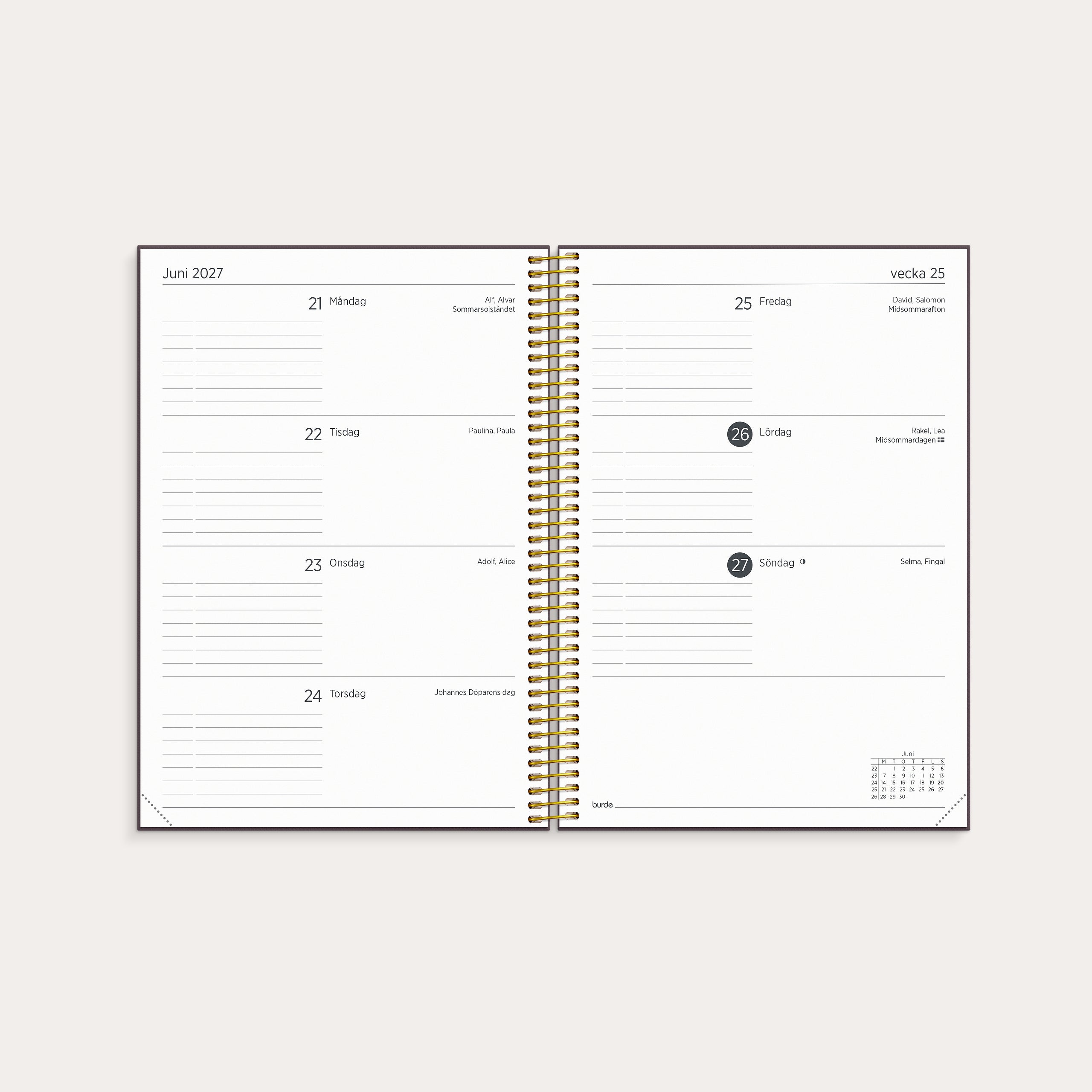 Organizer & Notes 26/27 vinröd