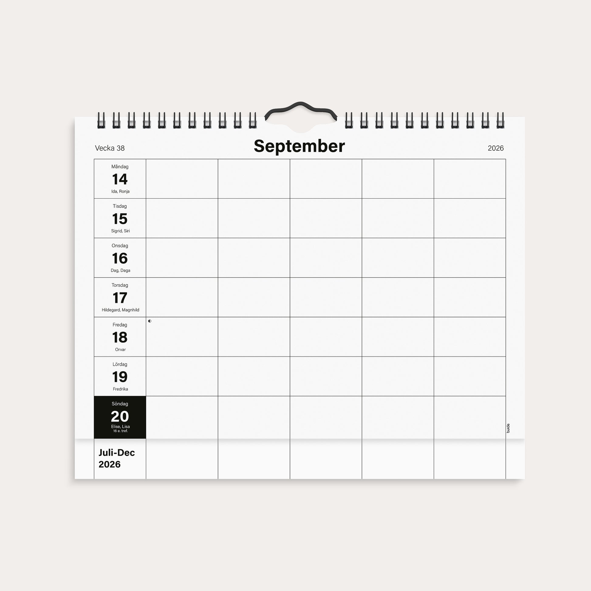 Hemkalendern Clean 26/27 – detail view