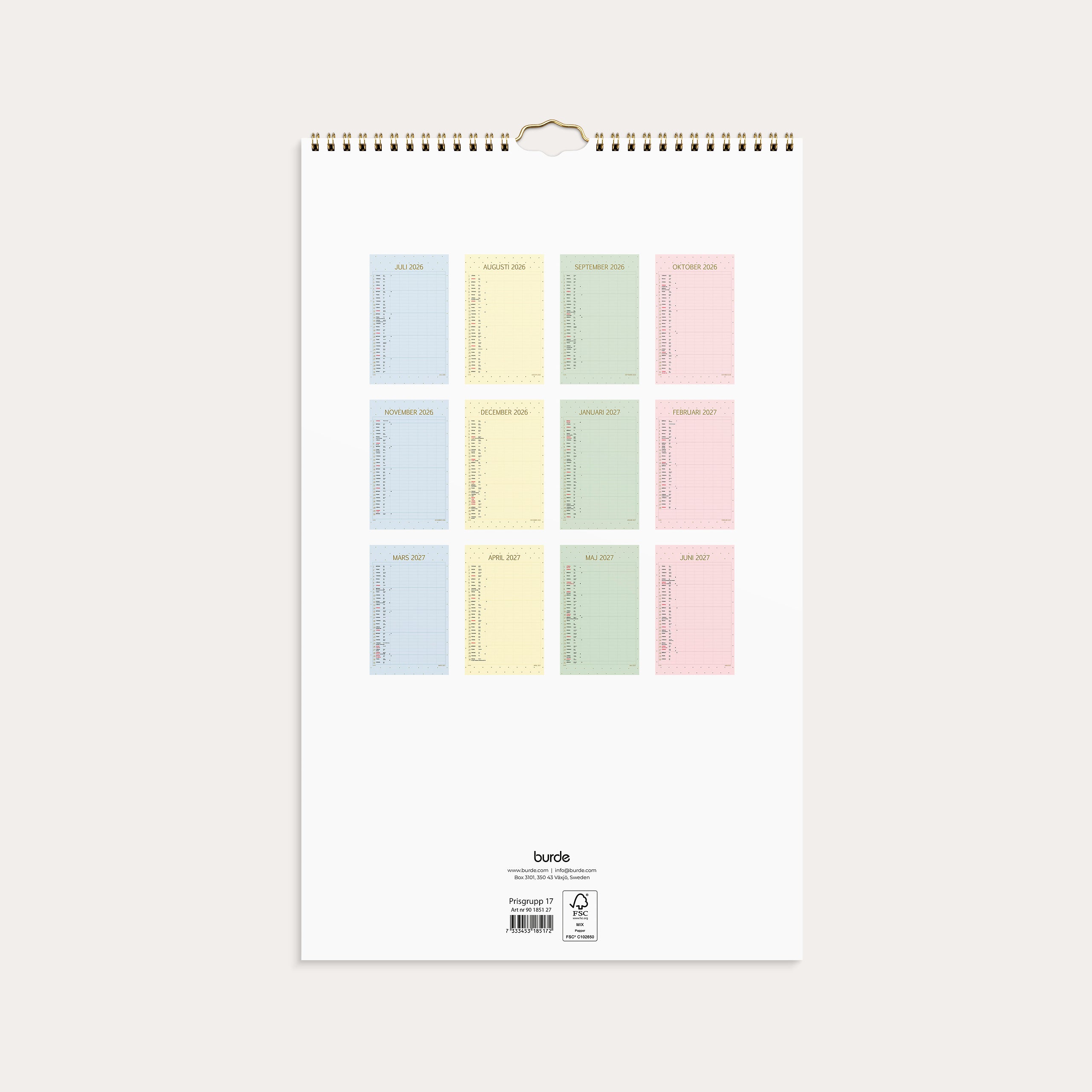 Familjekalender 26/27 Color – detail view