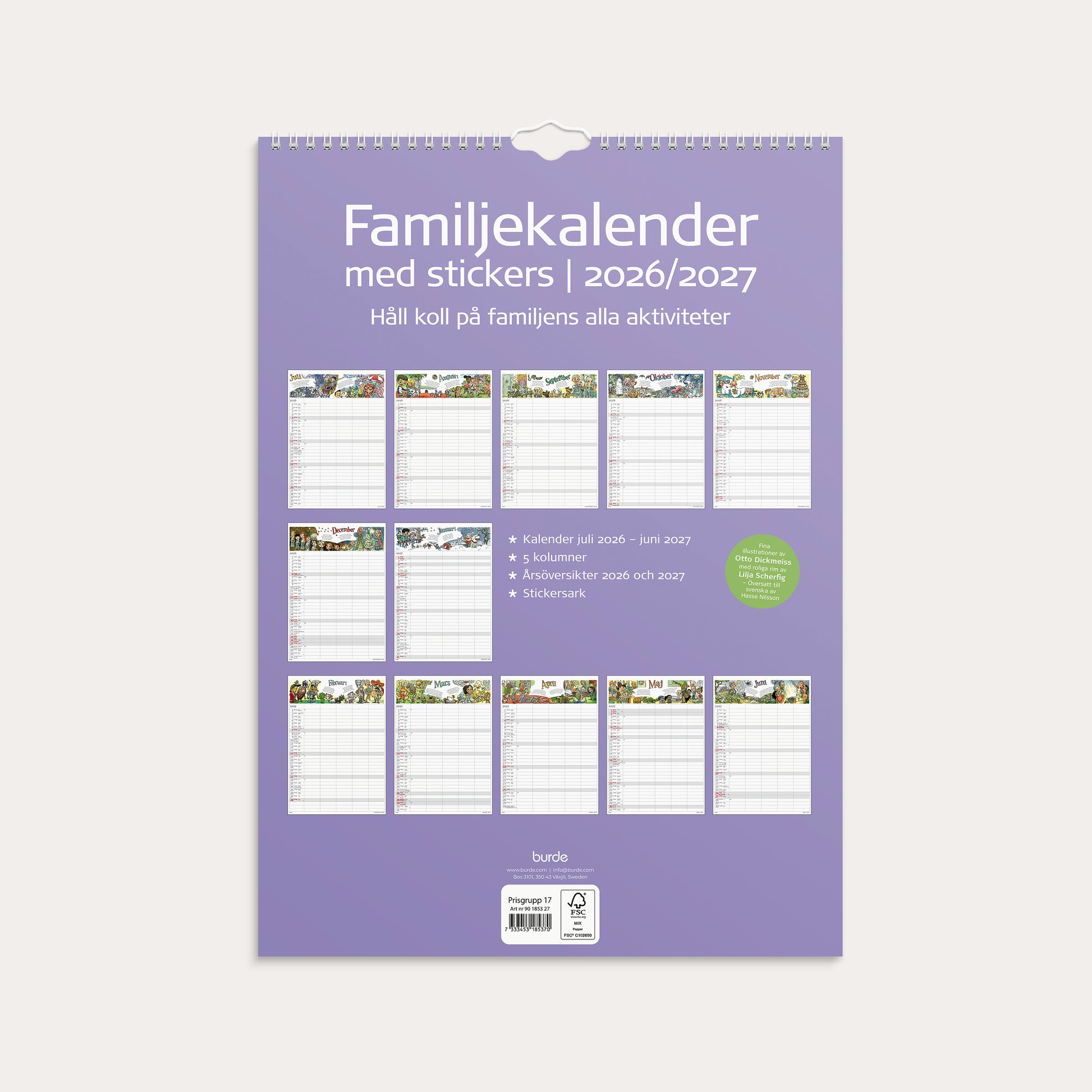 Familjekalender 26/27 Stickers – detail view