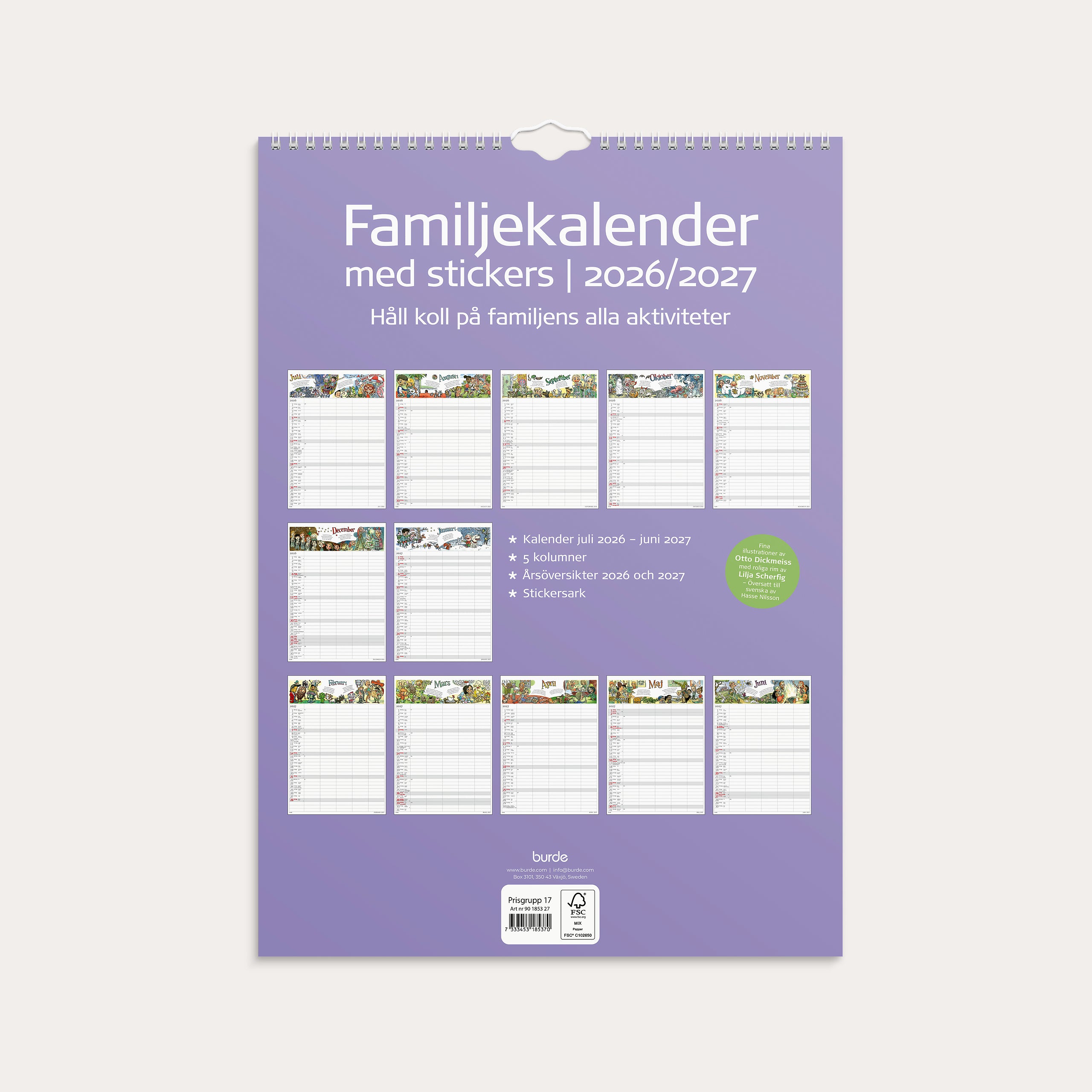 Familjekalender 26/27 Stickers – detail view