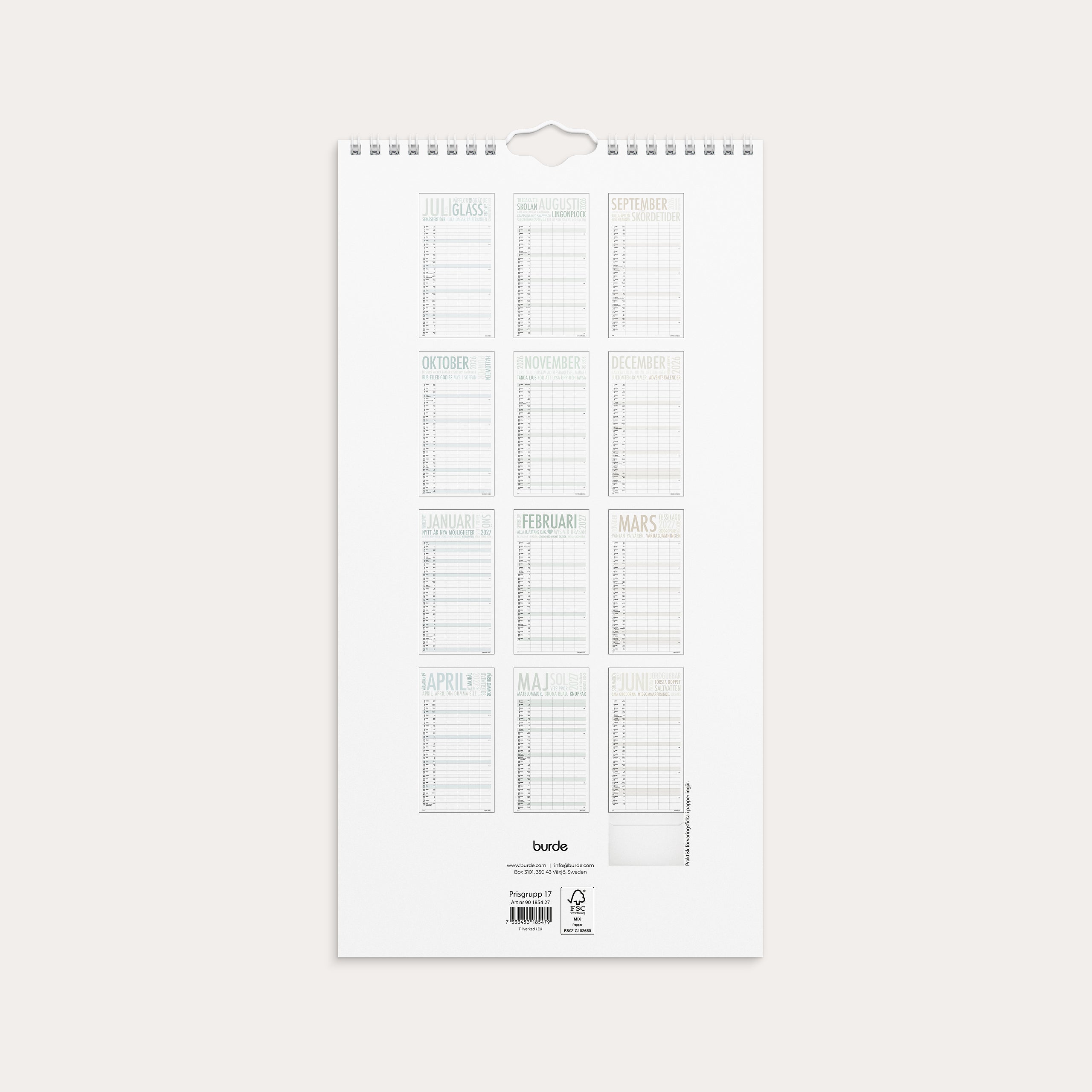Familjekalender 26/27 TrendArt