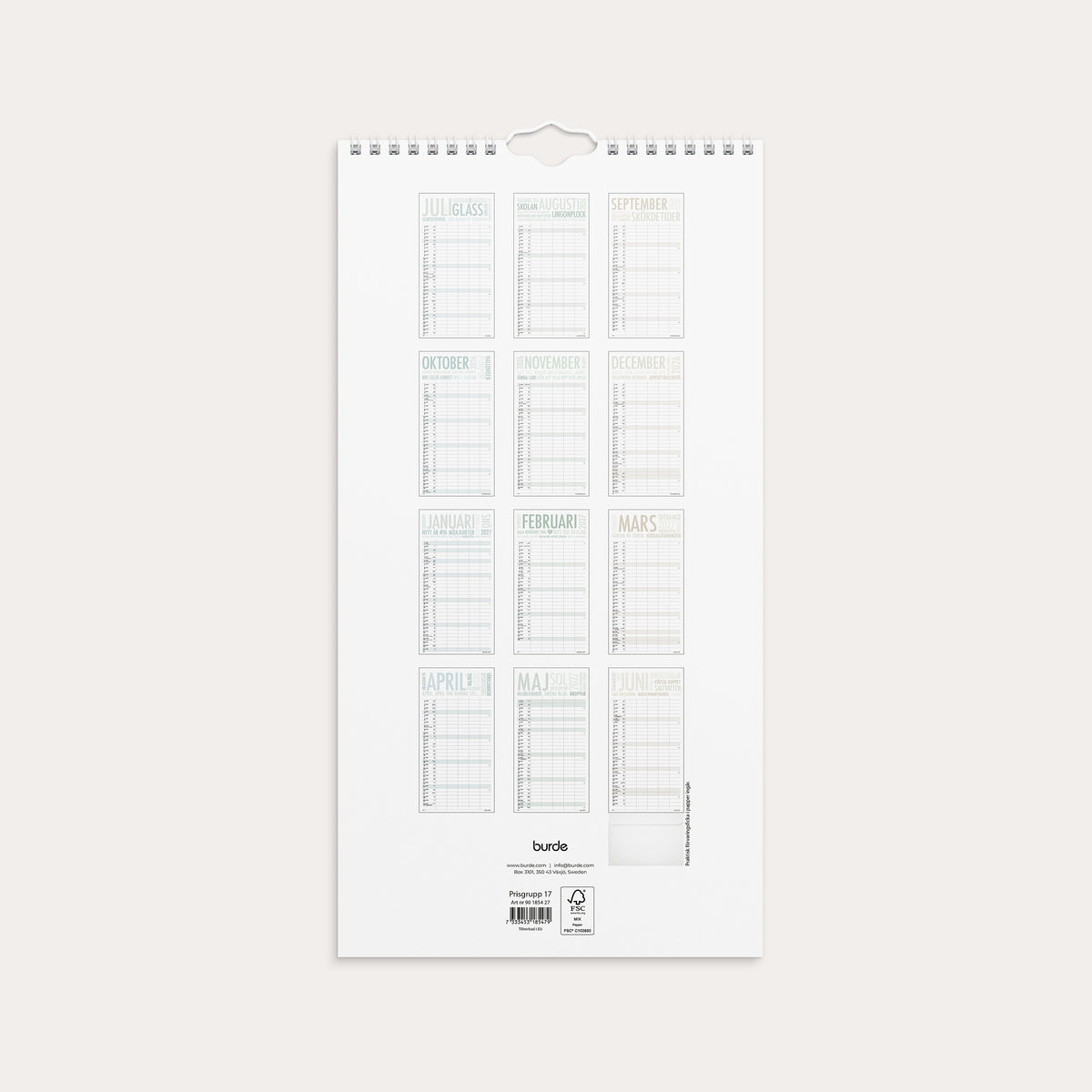 Familjekalender 26/27 TrendArt