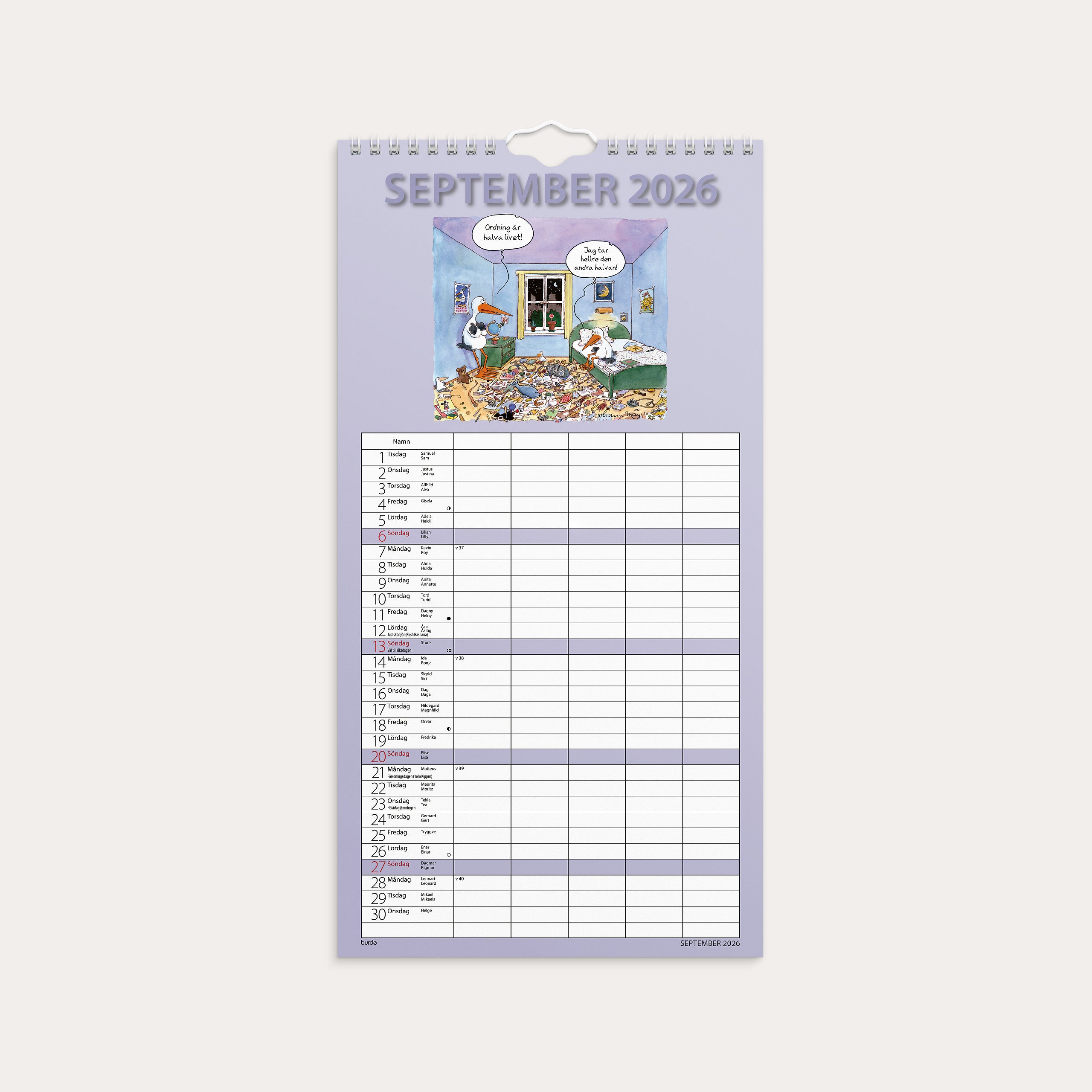 Familjekalender 26/27 Rolig