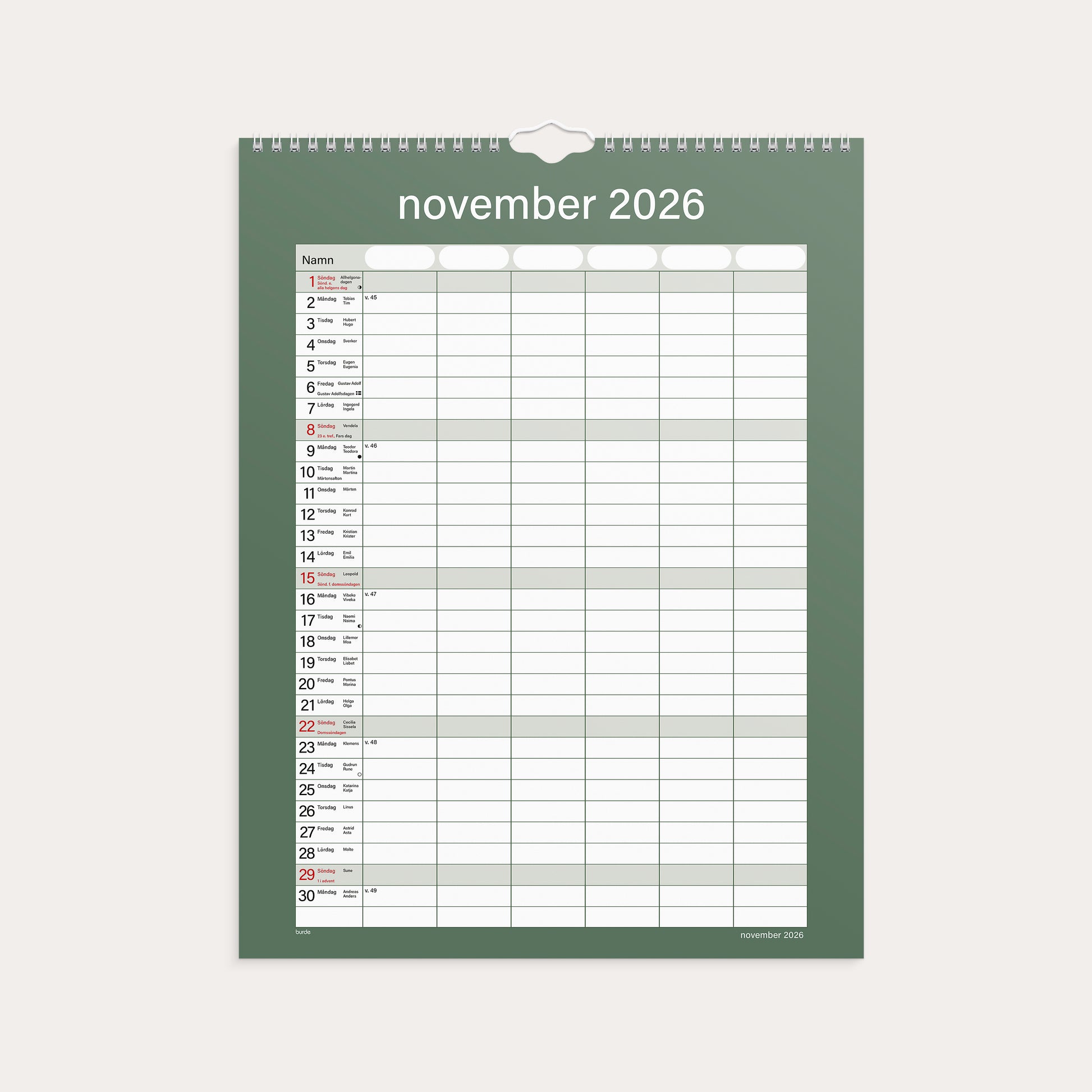 Familjekalender 26/27 Praktisk – detail view