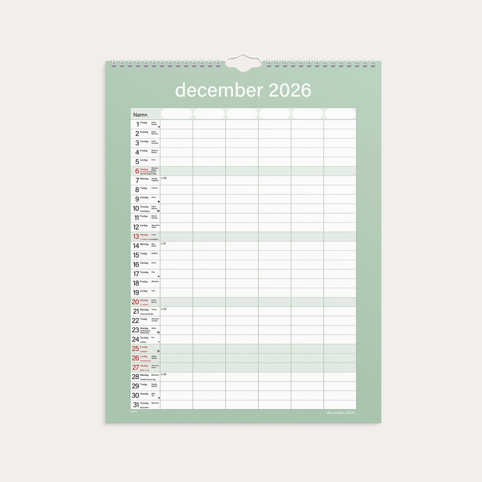 Familjekalender 26/27 Praktisk – detail view