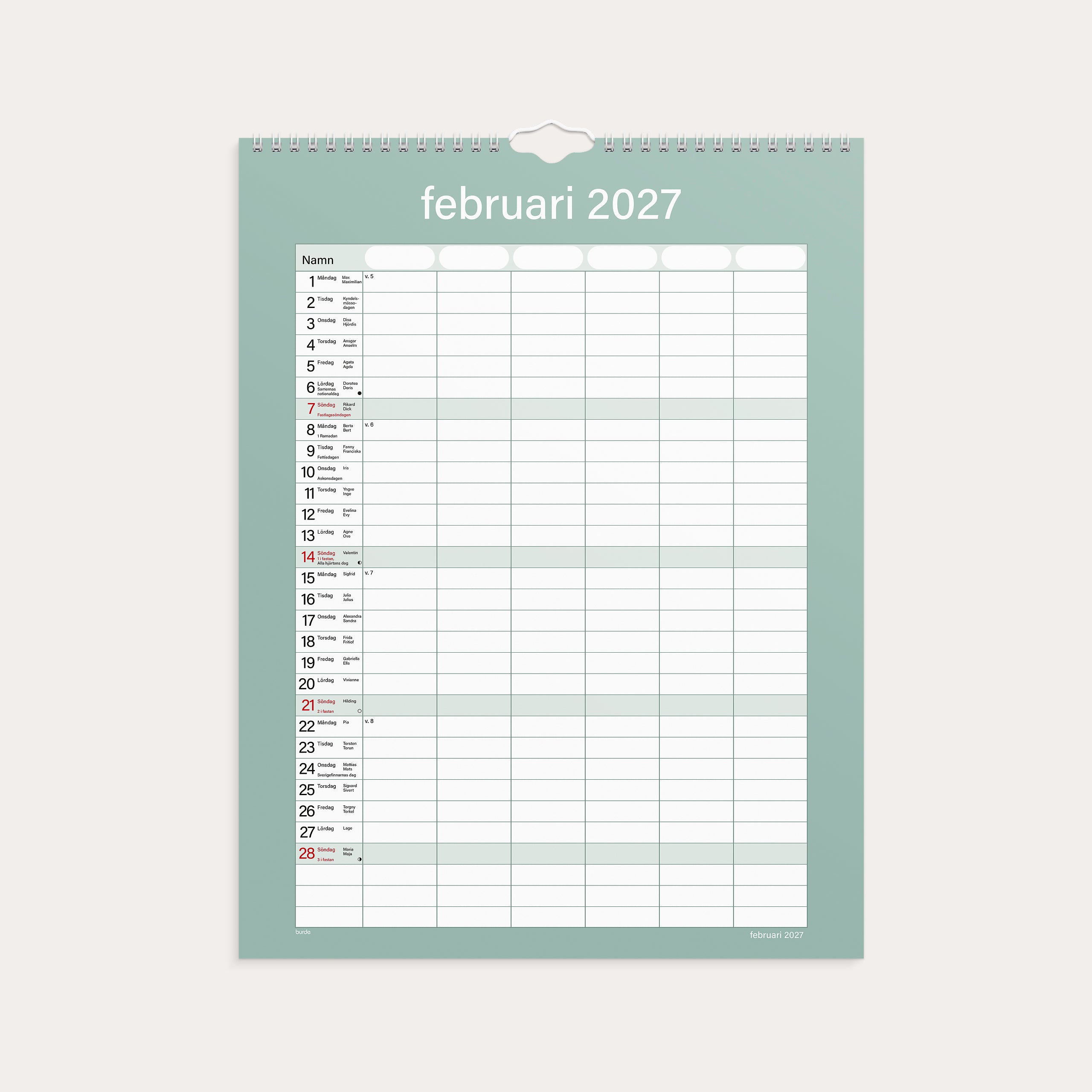 Familjekalender 26/27 Praktisk