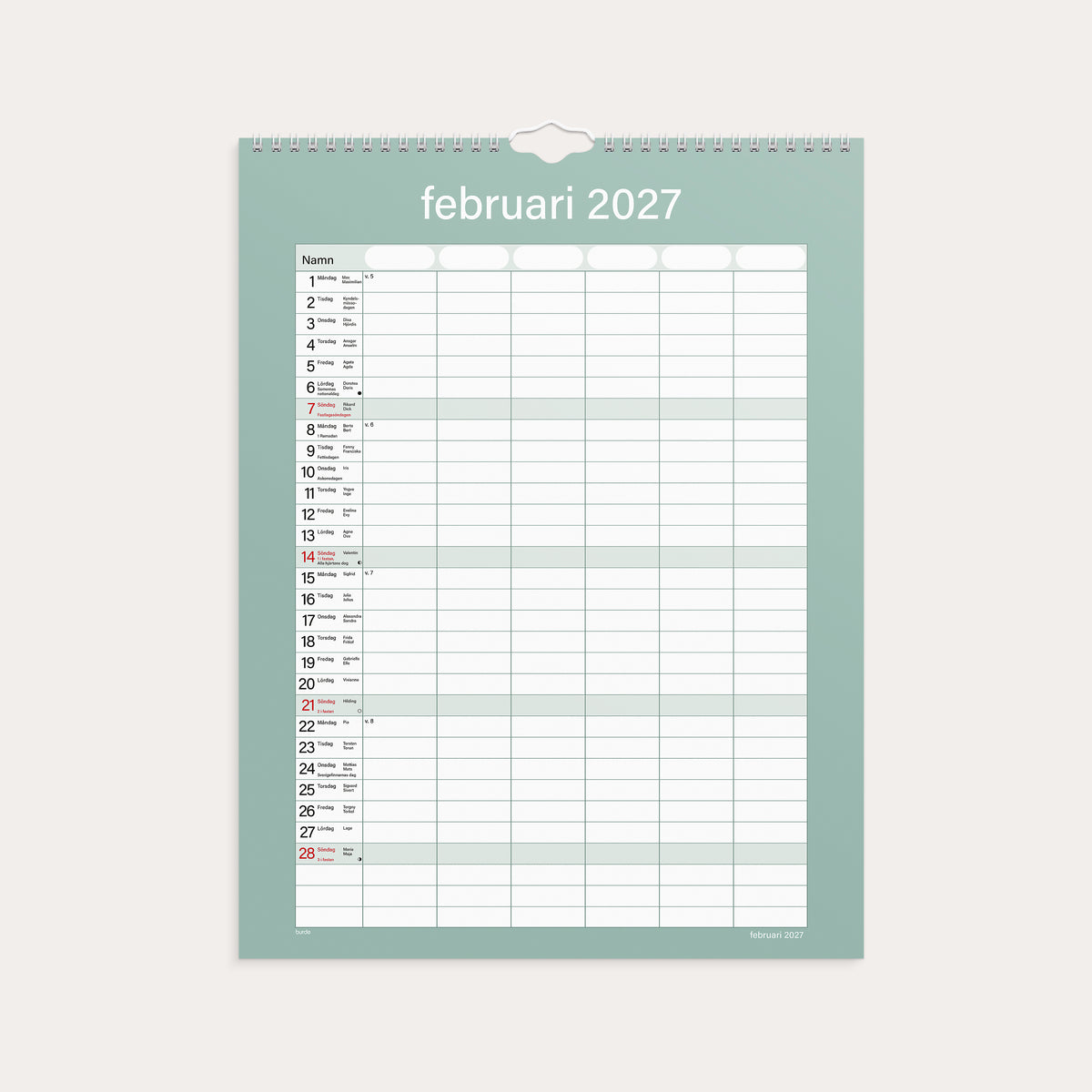 Familjekalender 26/27 Praktisk