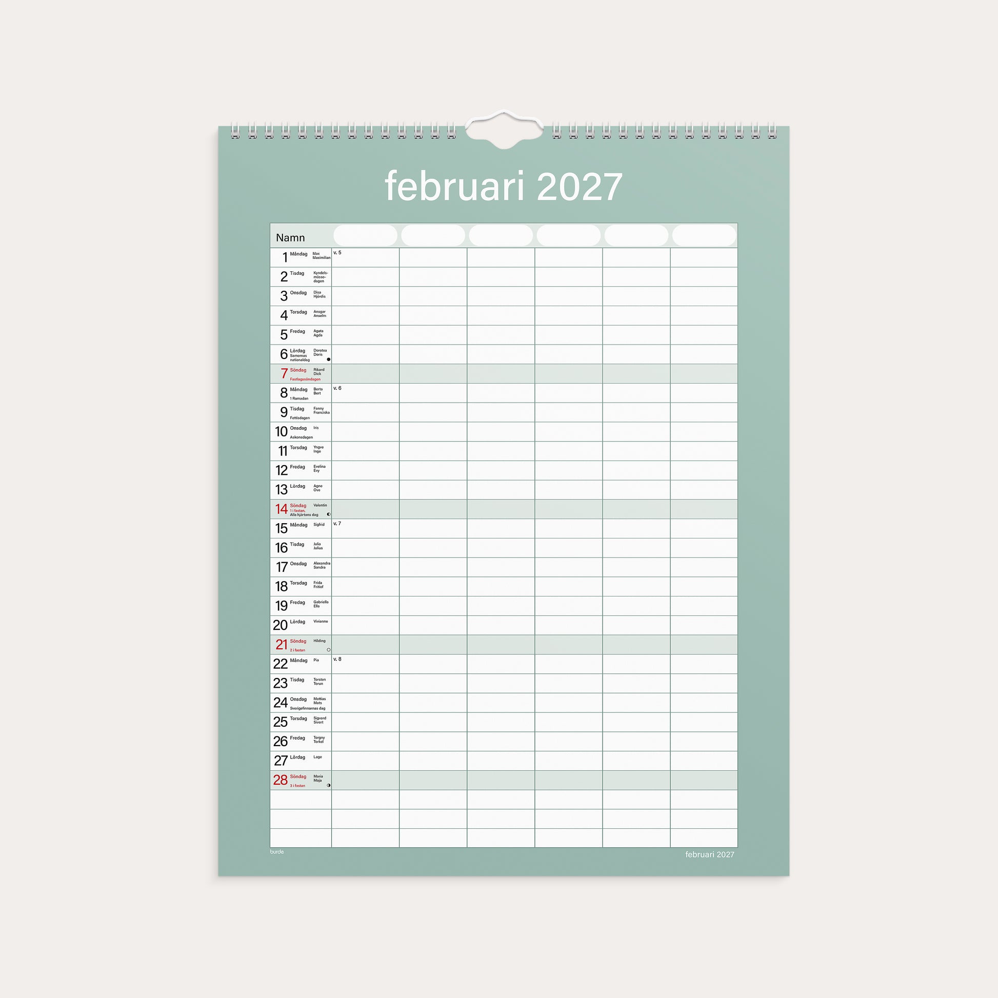 Familjekalender 26/27 Praktisk – detail view