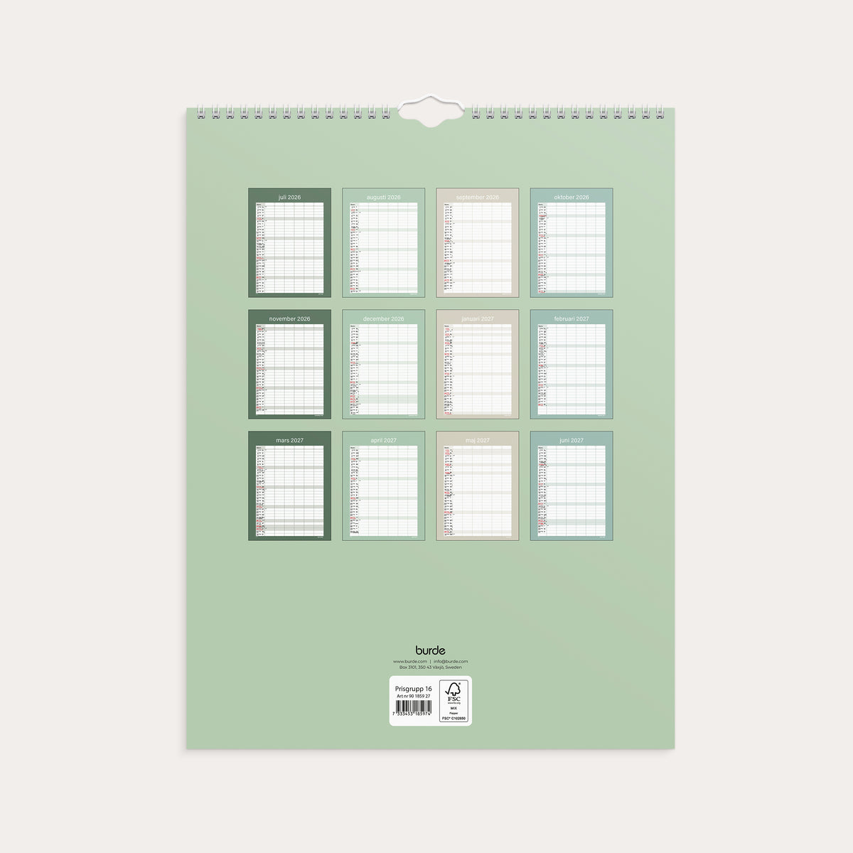 Familjekalender 26/27 Praktisk