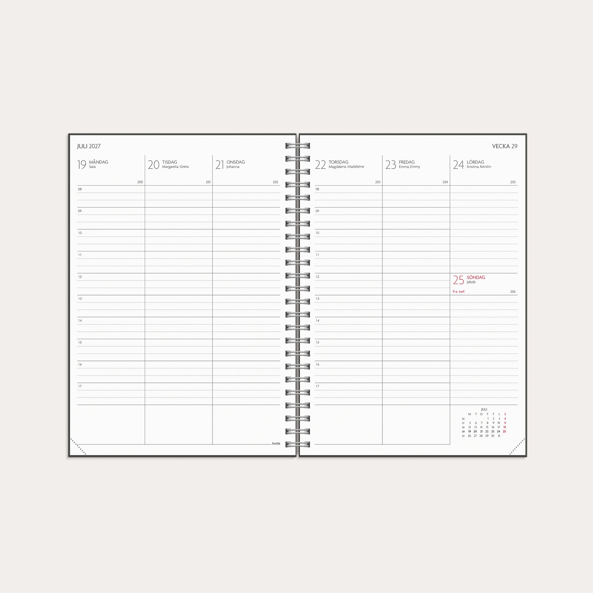 Kalender 26/27 Study A5 Stone – detail view