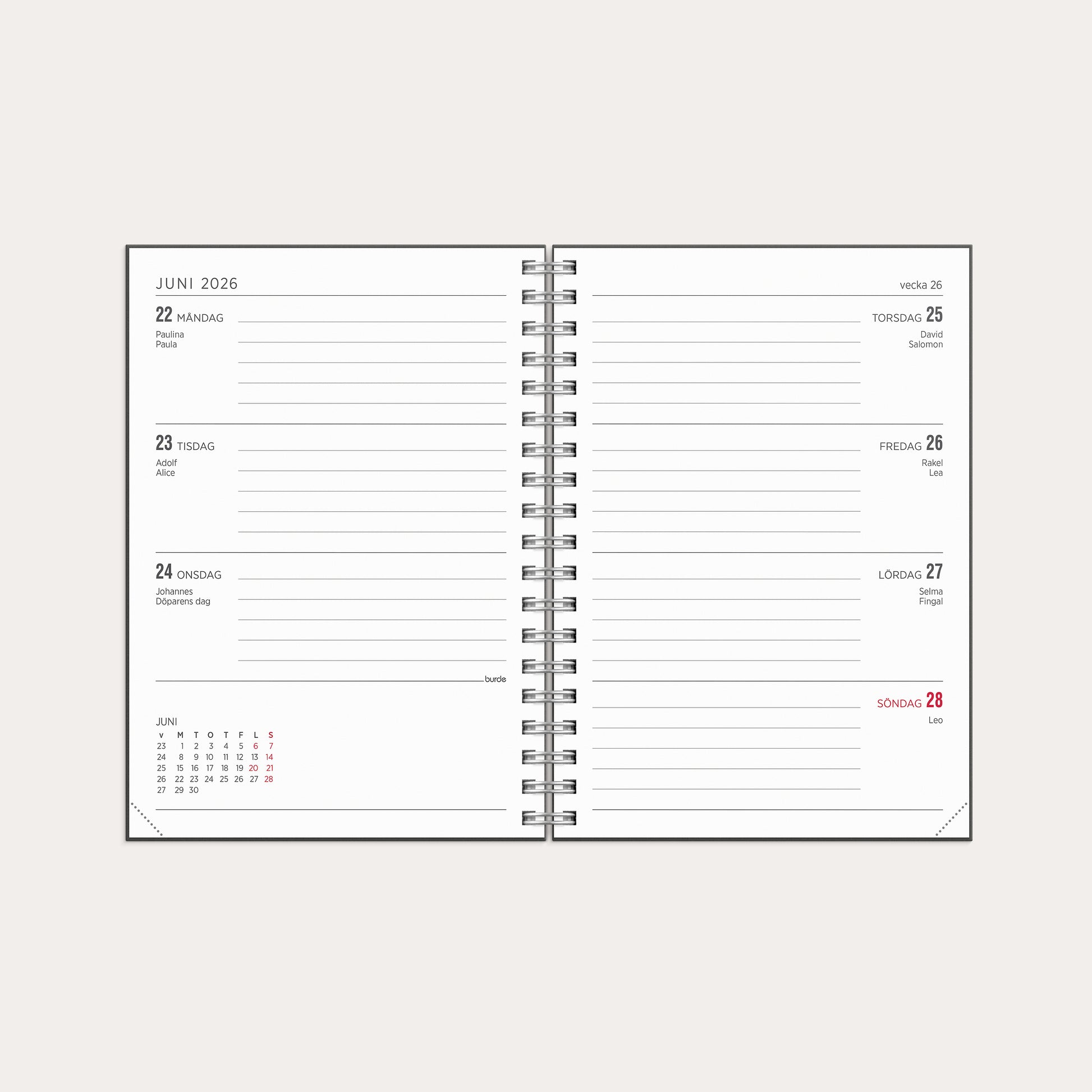 Kalender 26/27 Senator A6 Stone – detail view