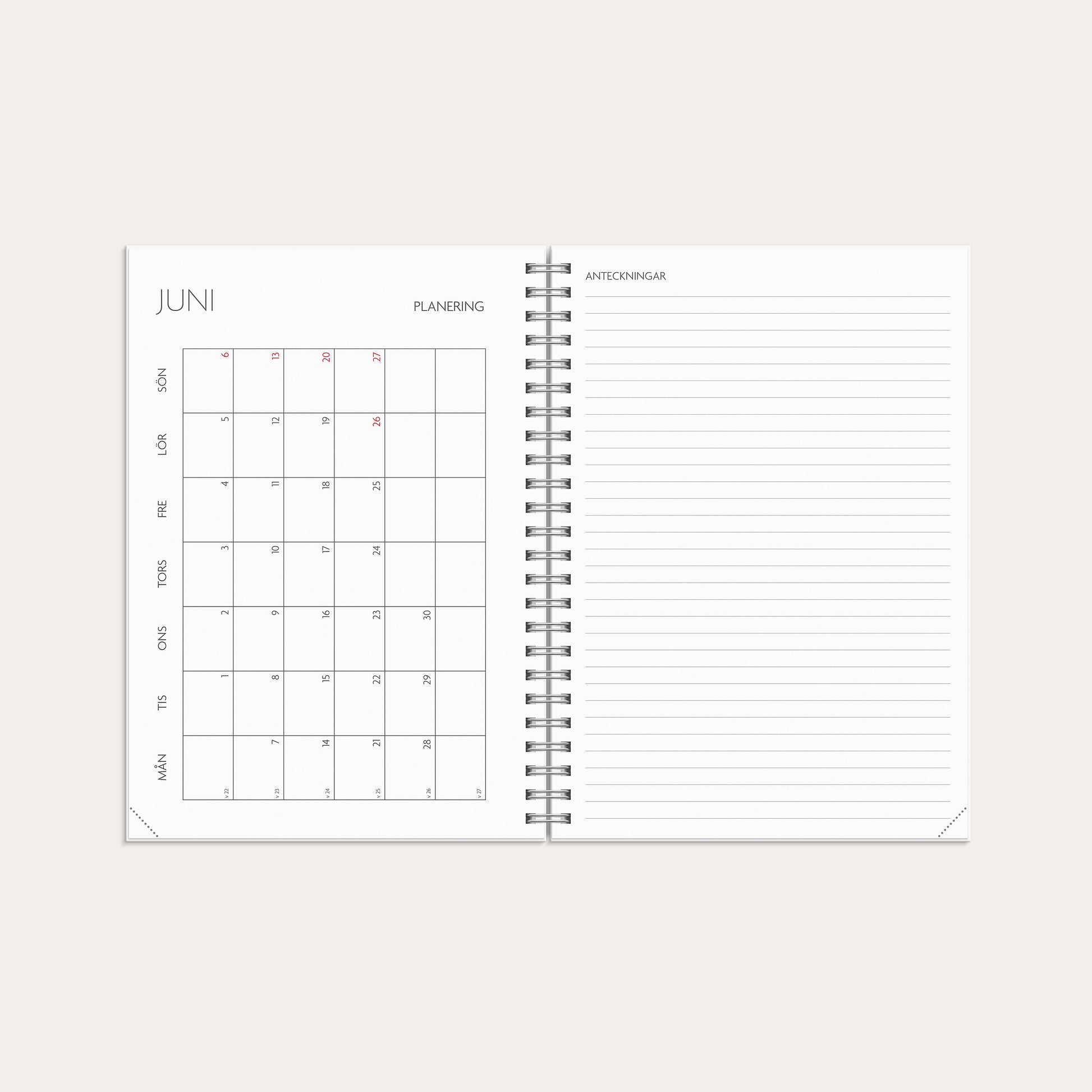 Kalender 26/27 Study A5 Star – detail view