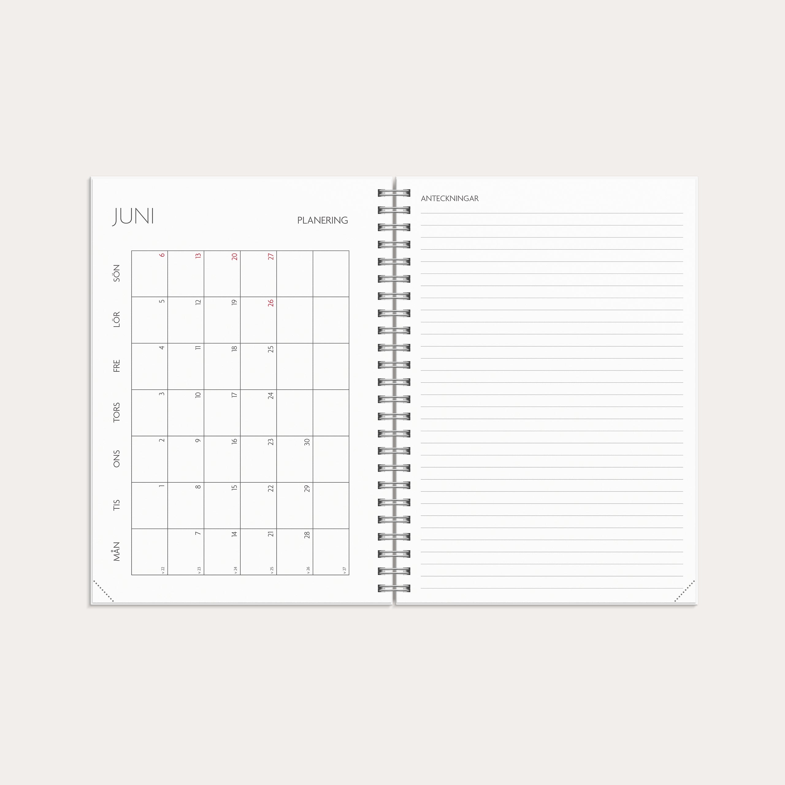 Kalender 26/27 Study A5 Star – detail view